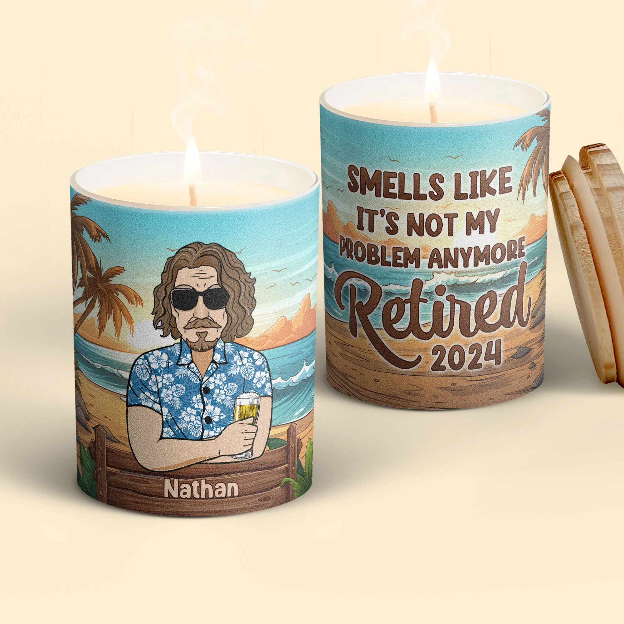 Smells Like It's Not My Problem Anymore - Personalized Candle - Image 3