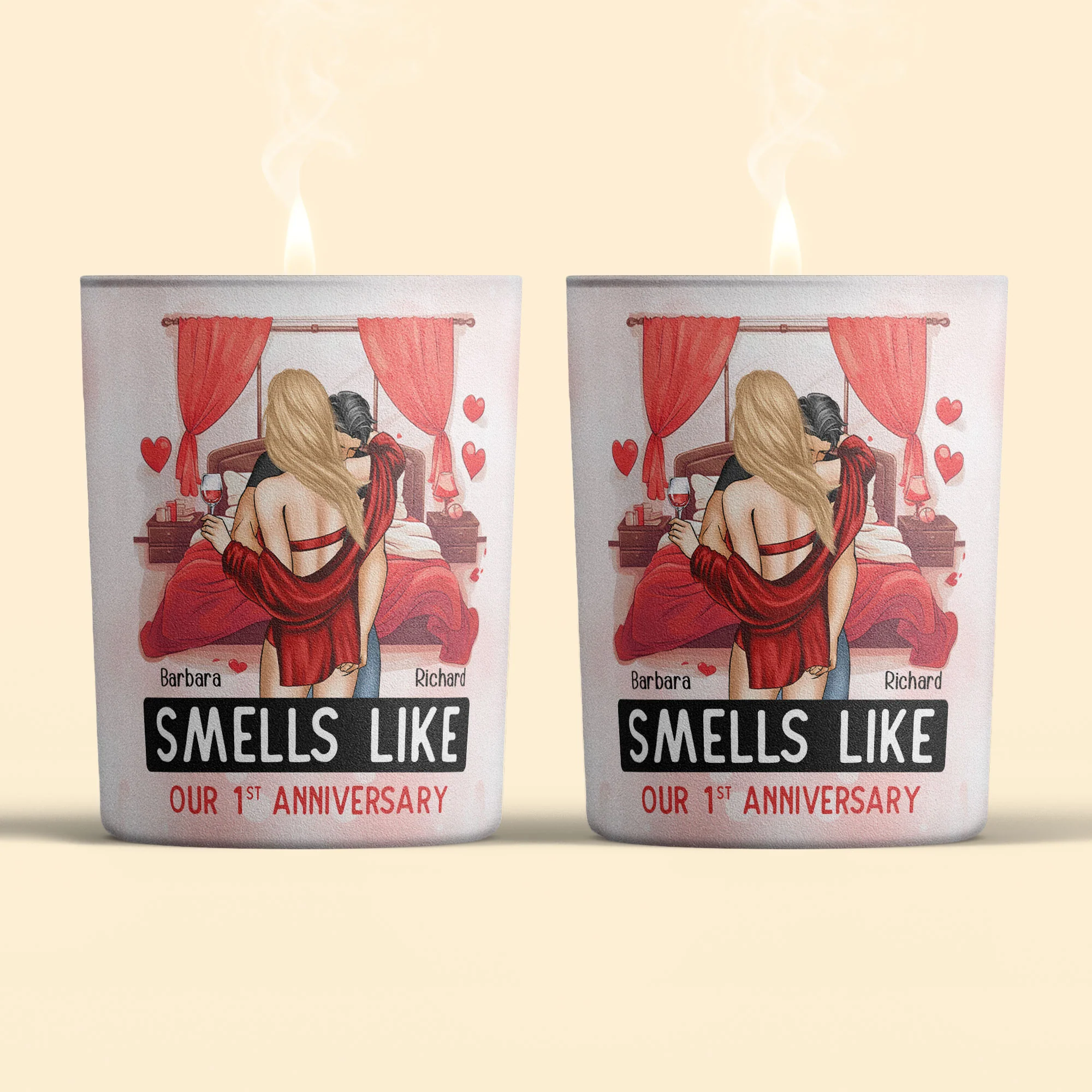 Smells Like Our First Anniversary - Personalized Candle - Image 5