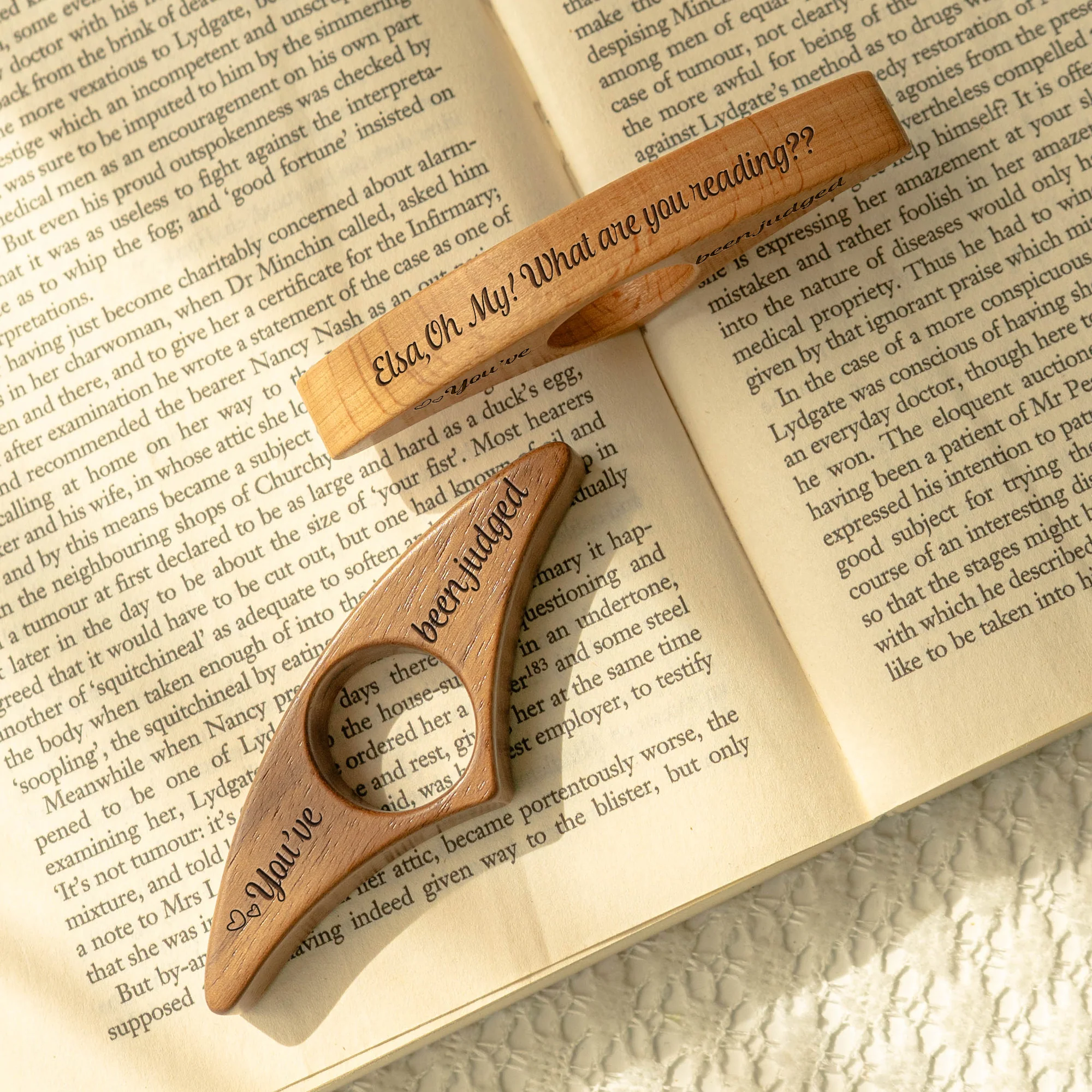 Smut Reader Humor Gifts For Her, Smut Book Lovers Gift - Personalized Book Page Holder - Image 2