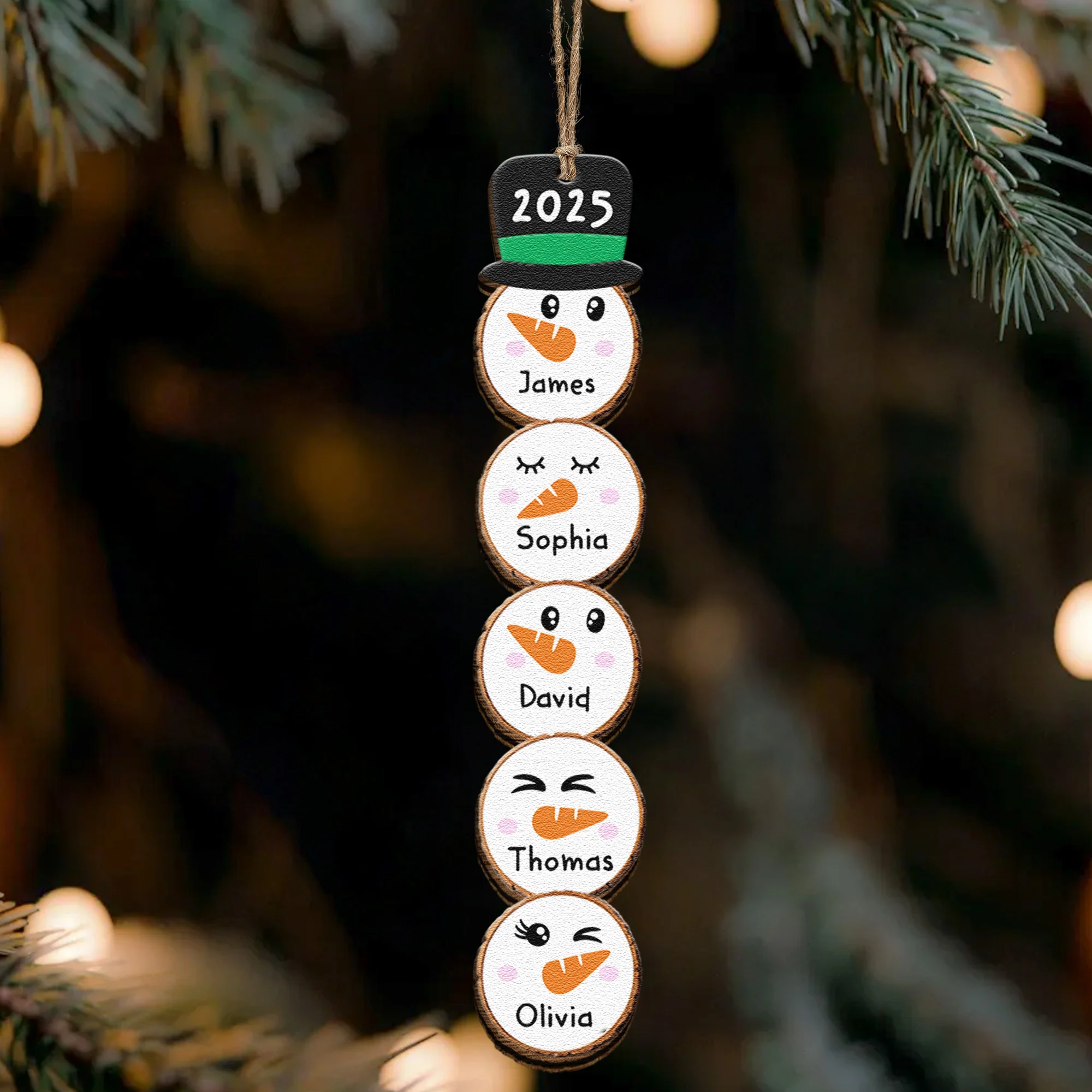Snowman Family - Funny Family Custom Gift - Personalized Family Ornament - Image 4