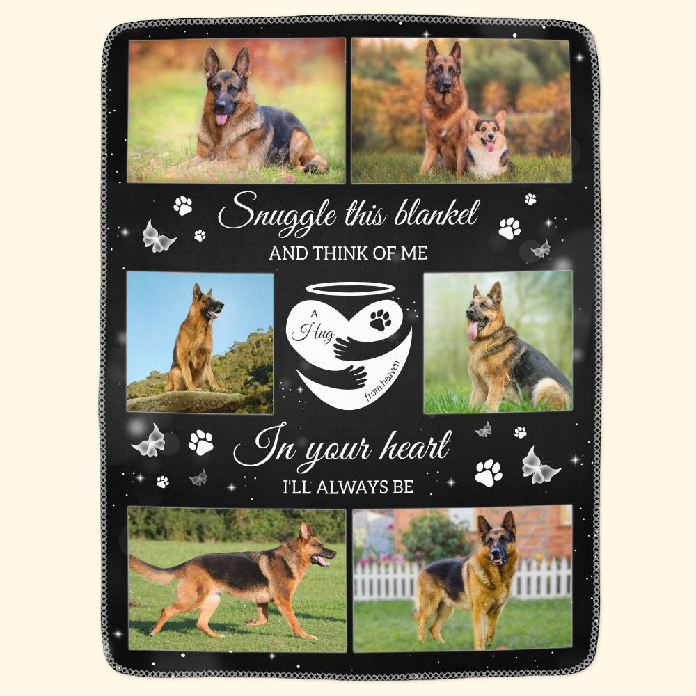 Snuggle This Blanket And Think Of Me Memorial Pet - Personalized Photo Blanket - Image 2