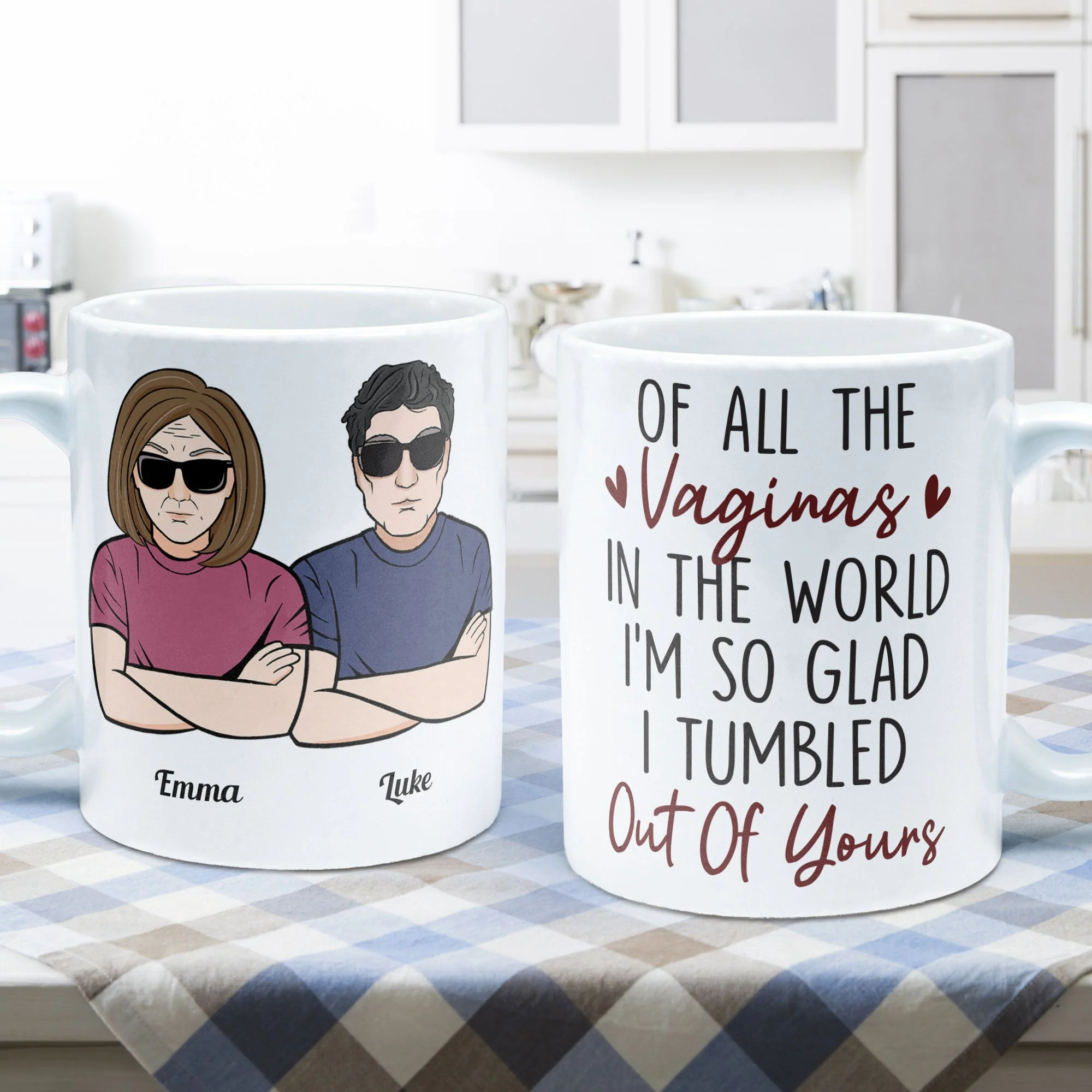 So Glad I Tumbled Out Of Yours - Personalized Mug - Image 4