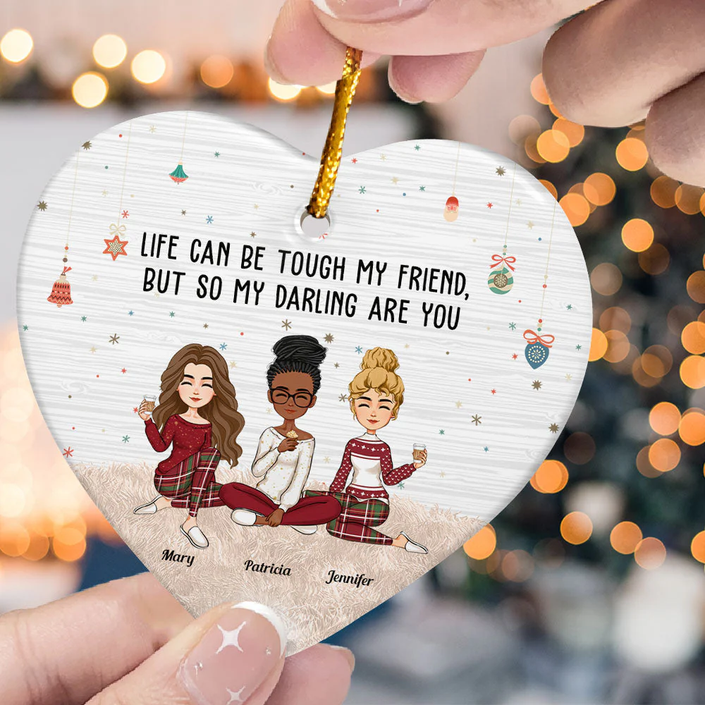 So My Darling Are You - Personalized Heart Shaped Ceramic Ornament - Image 2