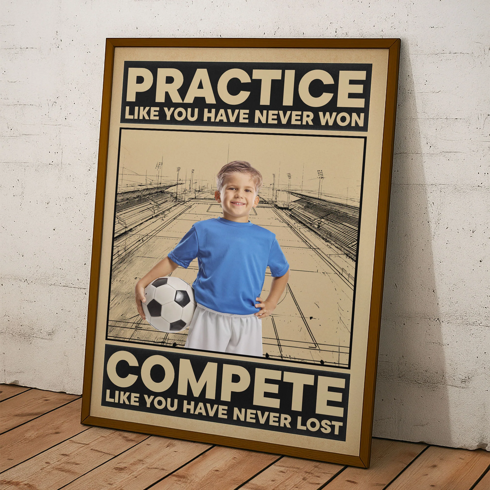 Soccer, Practice Like You Have Never Won - Personalized Photo Poster - Image 7