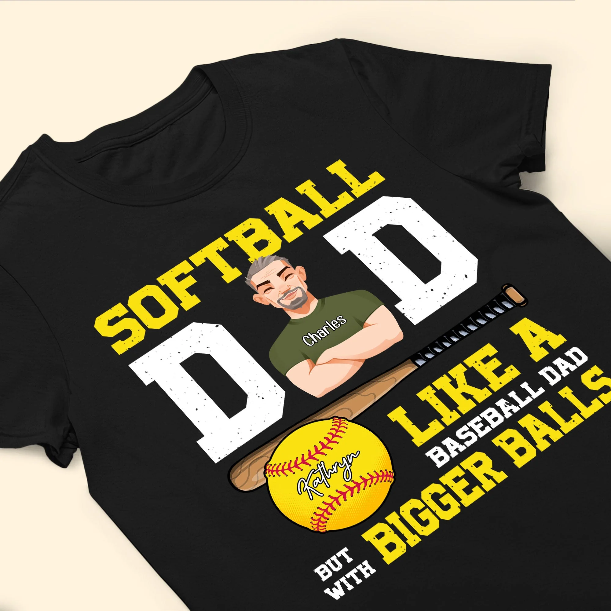 Softball Dad - Personalized Shirt - Image 5