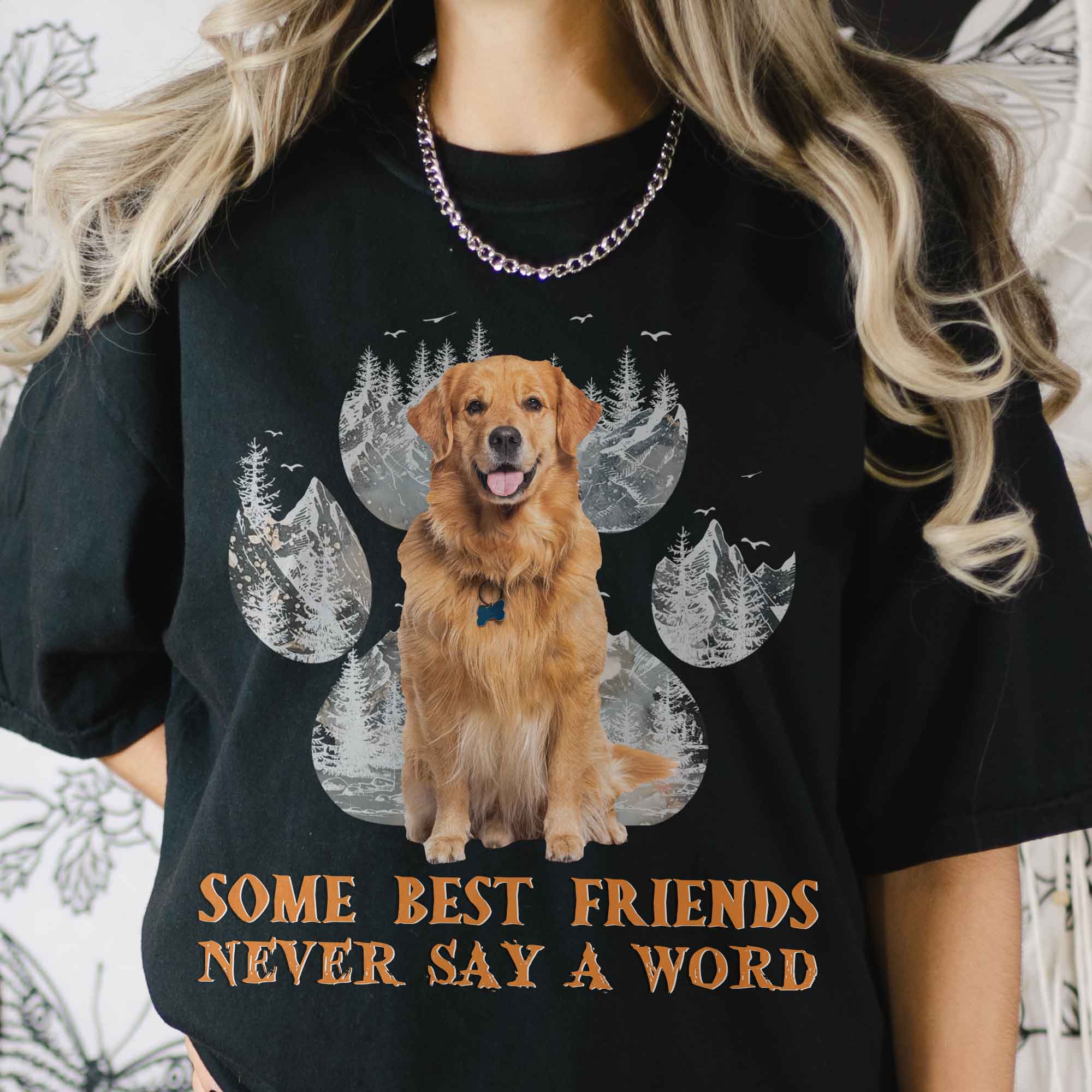 Some Best Friends Never Say A Word - Personalized Photo Comfort Tee - Image 6