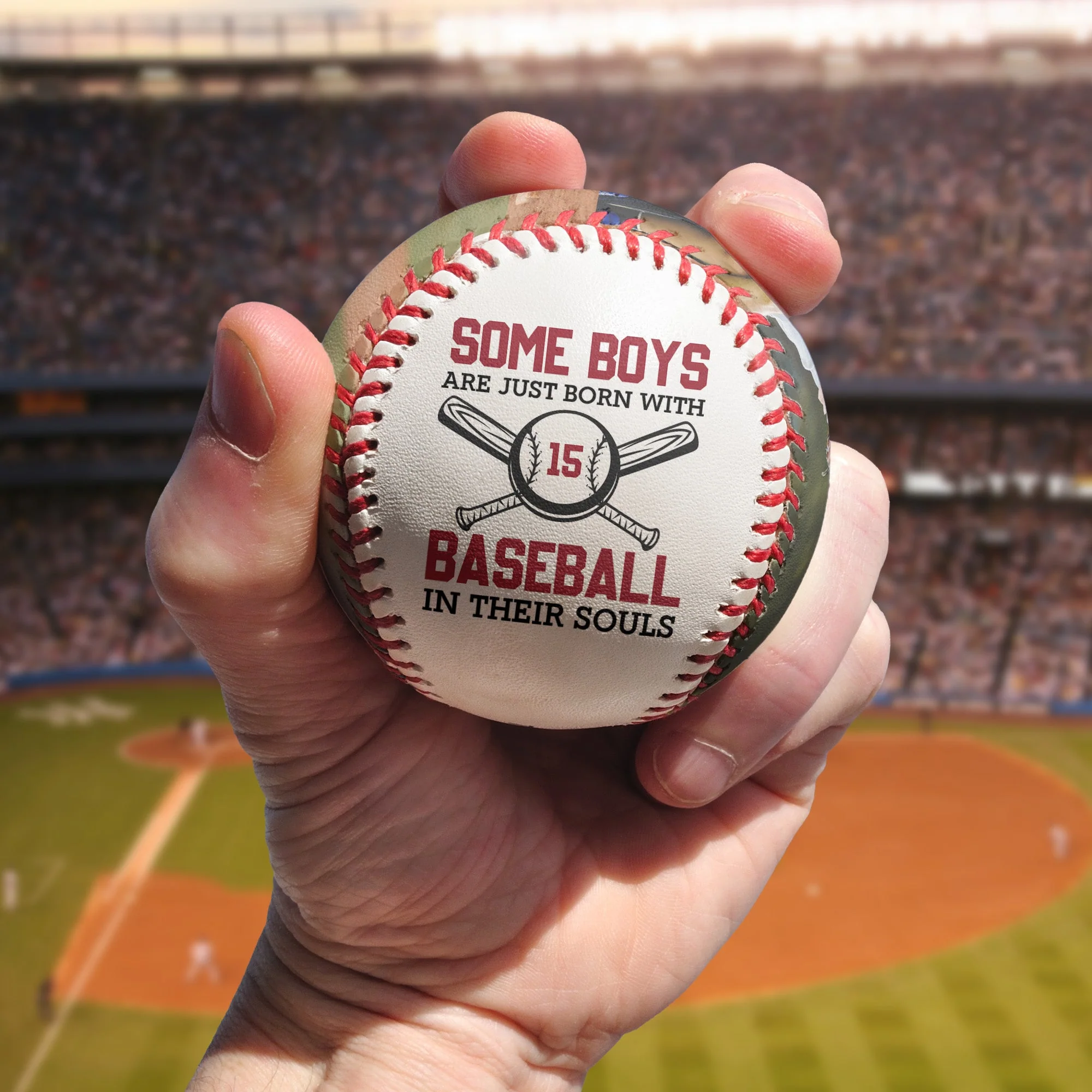Some Boys Are Just Born With Baseball In Their Souls - Personalized Photo Baseball - Image 4