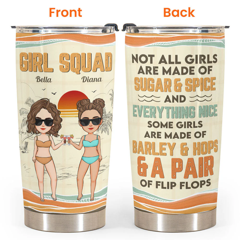 Some Girls Are Made Of Flip Flops - Personalized Tumbler Cup - Image 4