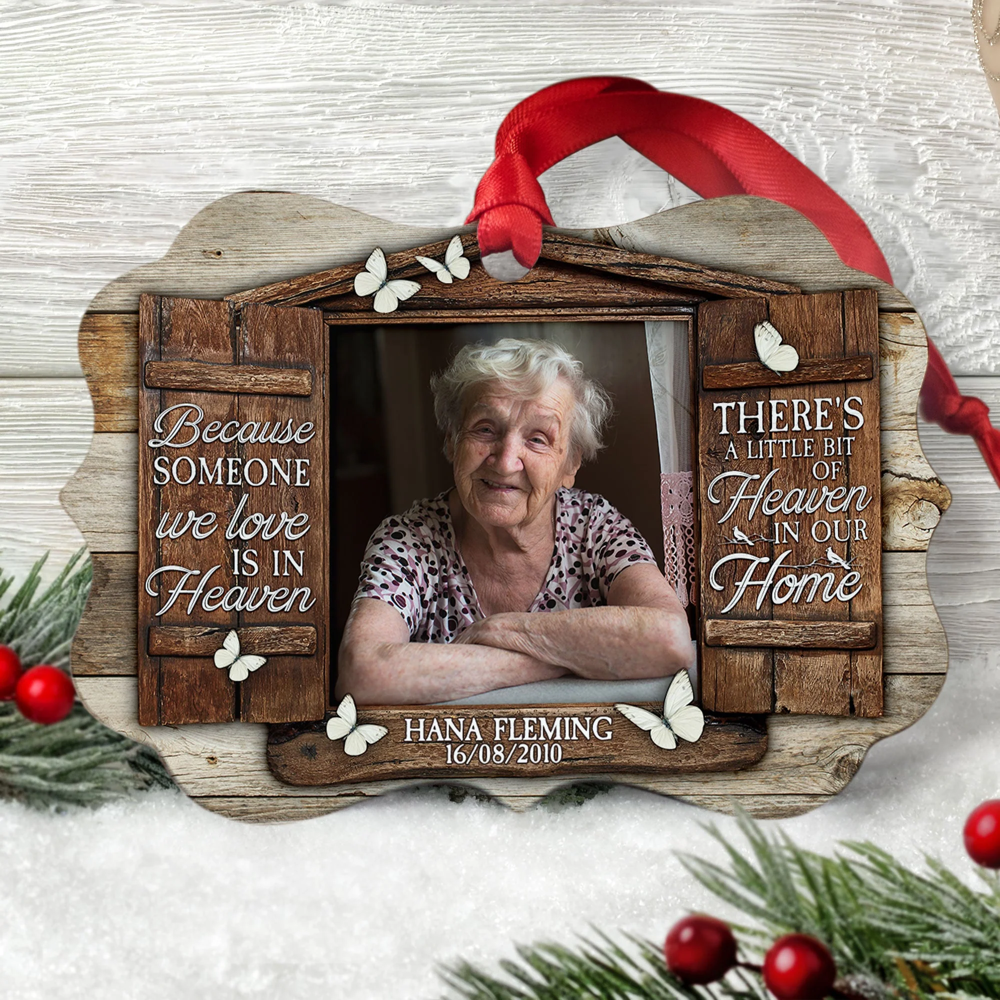 Someone We Love Is In Heaven - Personalized Aluminum Ornament - Memorial Gift For Family, Remembrance, Grief Gift, Sympathy Gift - Image 2