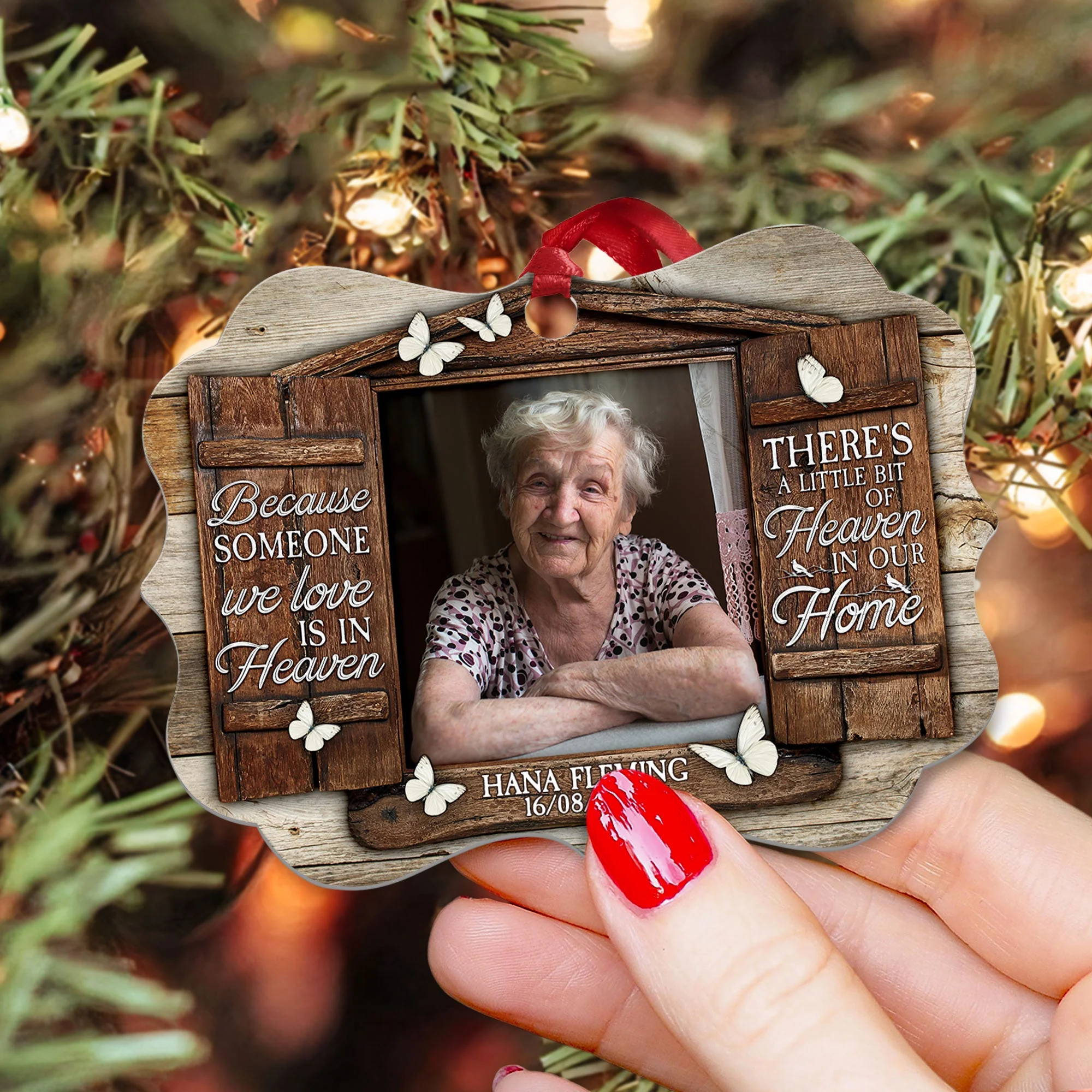 Someone We Love Is In Heaven - Personalized Aluminum Ornament - Memorial Gift For Family, Remembrance, Grief Gift, Sympathy Gift - Image 3
