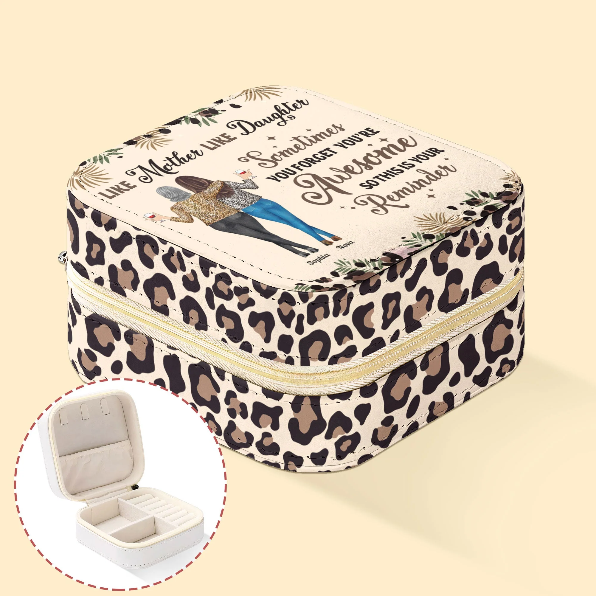 Sometimes You Forget You're Awesome For Mom Daughter - Personalized Jewelry Box - Image 3