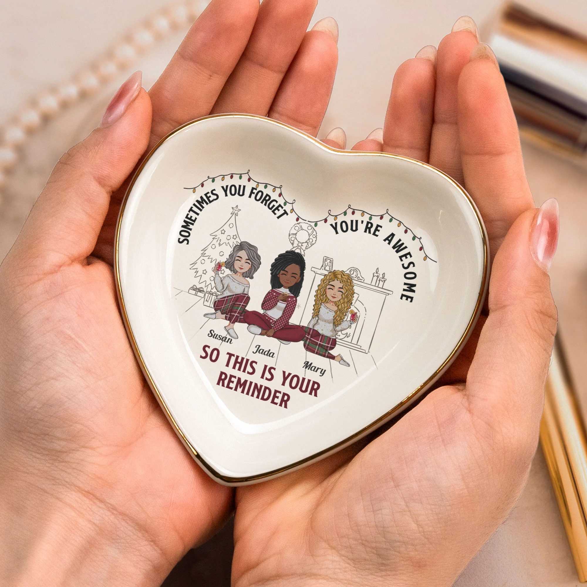 Sometimes You Forget You're Awesome So This Is Your Reminder - Personalized Ring Dish - Image 2