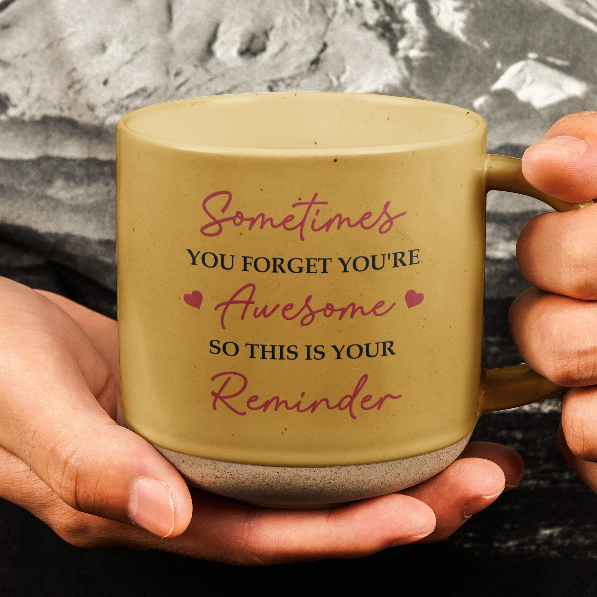 Sometimes You Forget You're Awesome This Is Your Reminder - Personalized Pottery Mug - Image 2