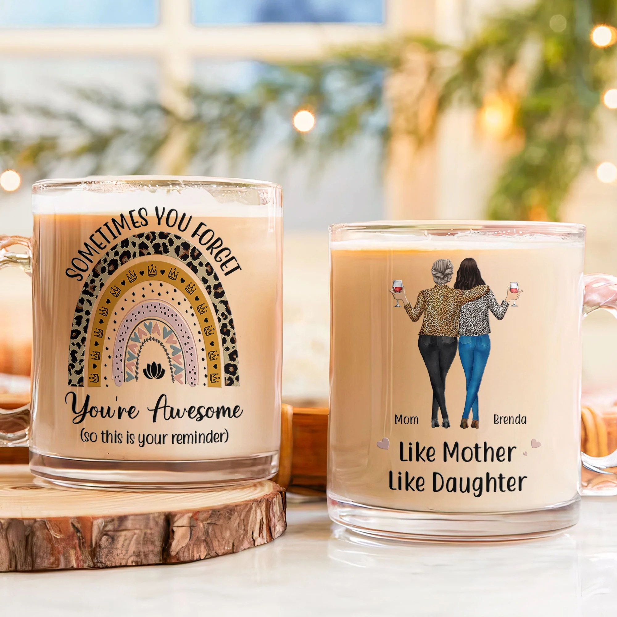 Sometimes You Forget You're Awesome This's Your Reminder - Personalized Glass Mug - Image 3