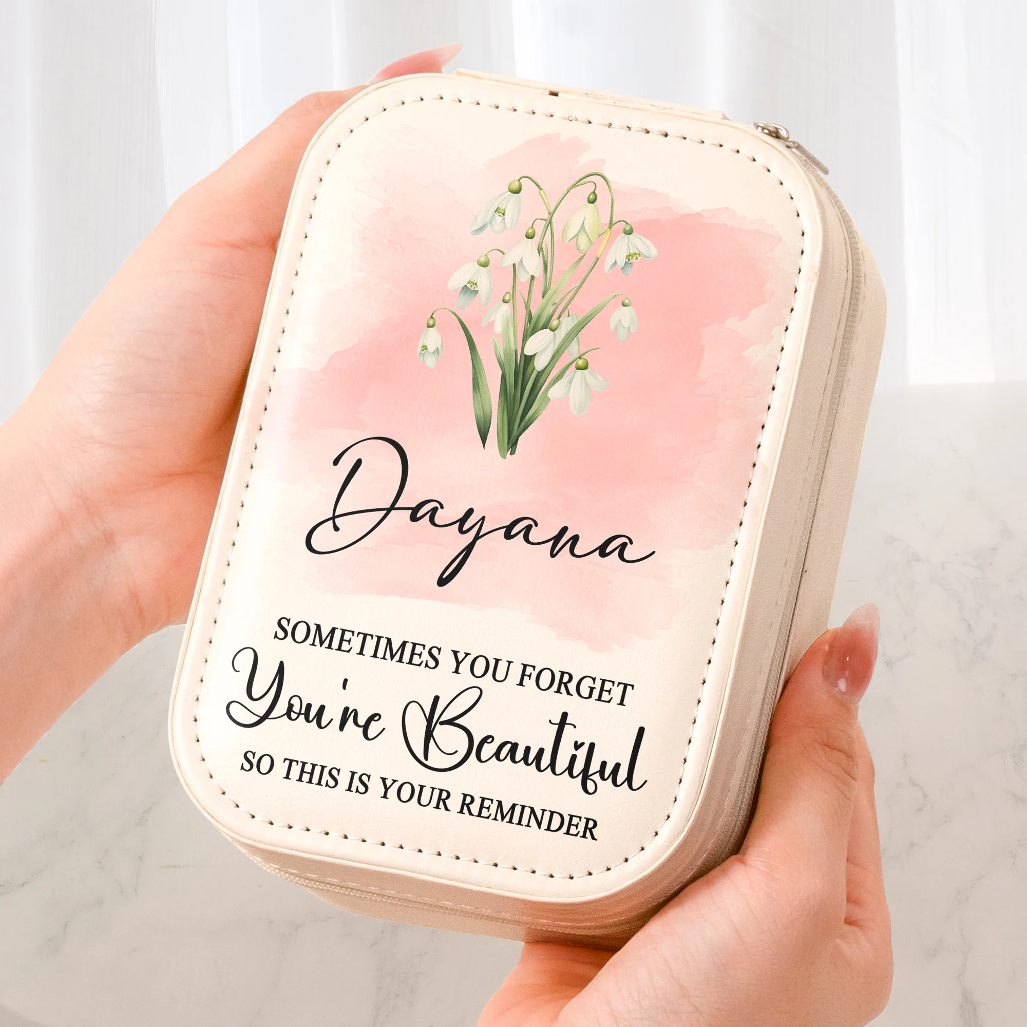 Sometimes You Forget You're Beautiful - Custom Make Up Box With Mirror - Image 2