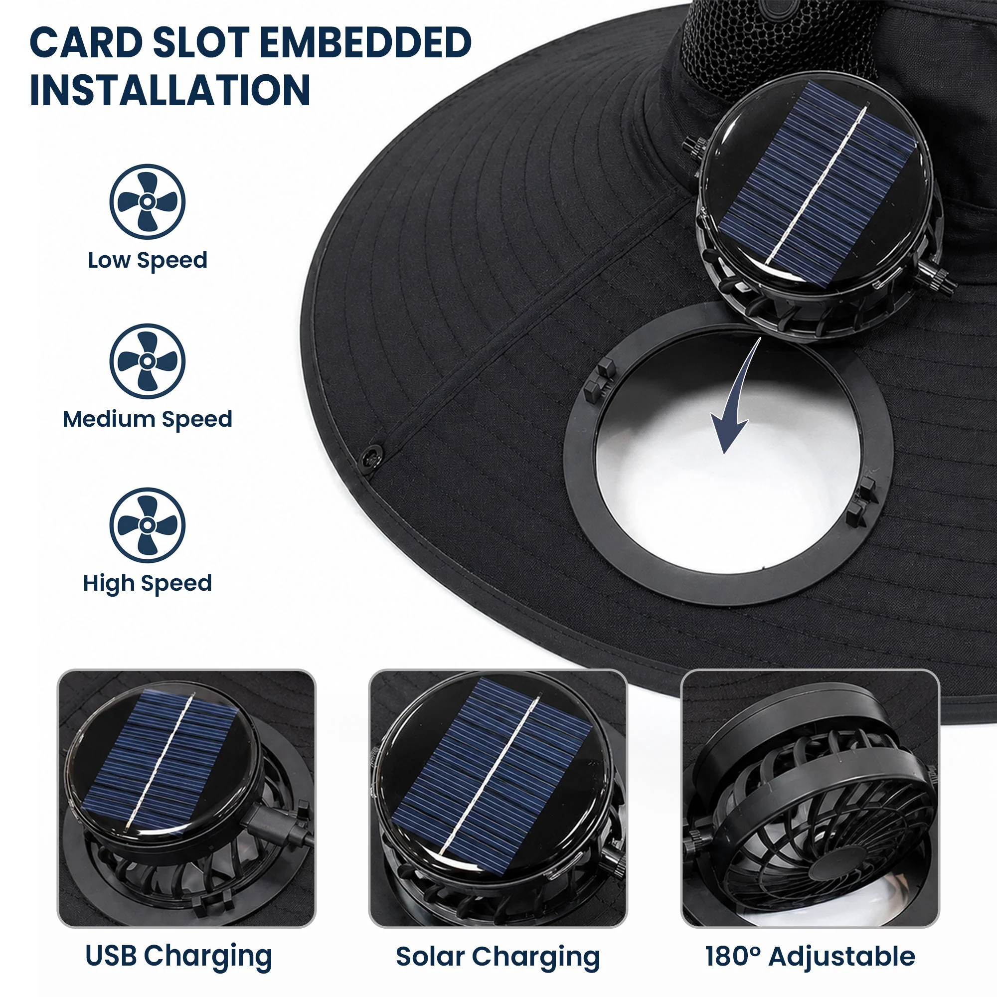 Sorry Can't Talk I'm On My Other Line - Personalized Solar Fan Hat - Image 6