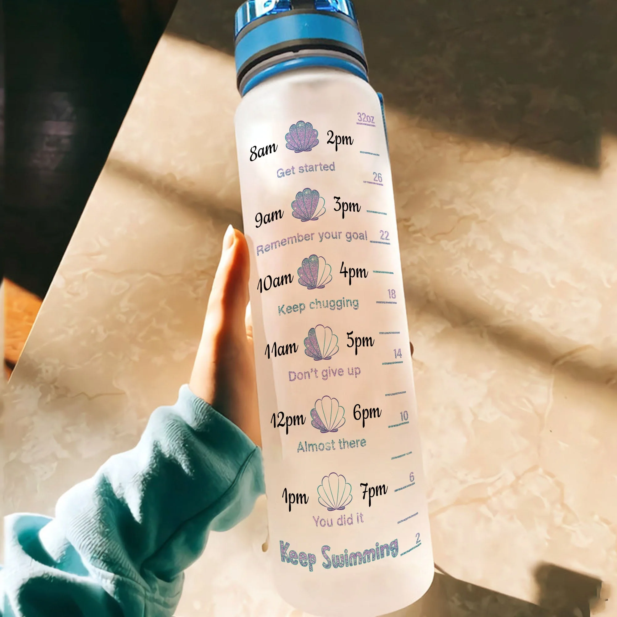 Soul Of A Mermaid - Personalized Water Tracker Bottle - Image 4