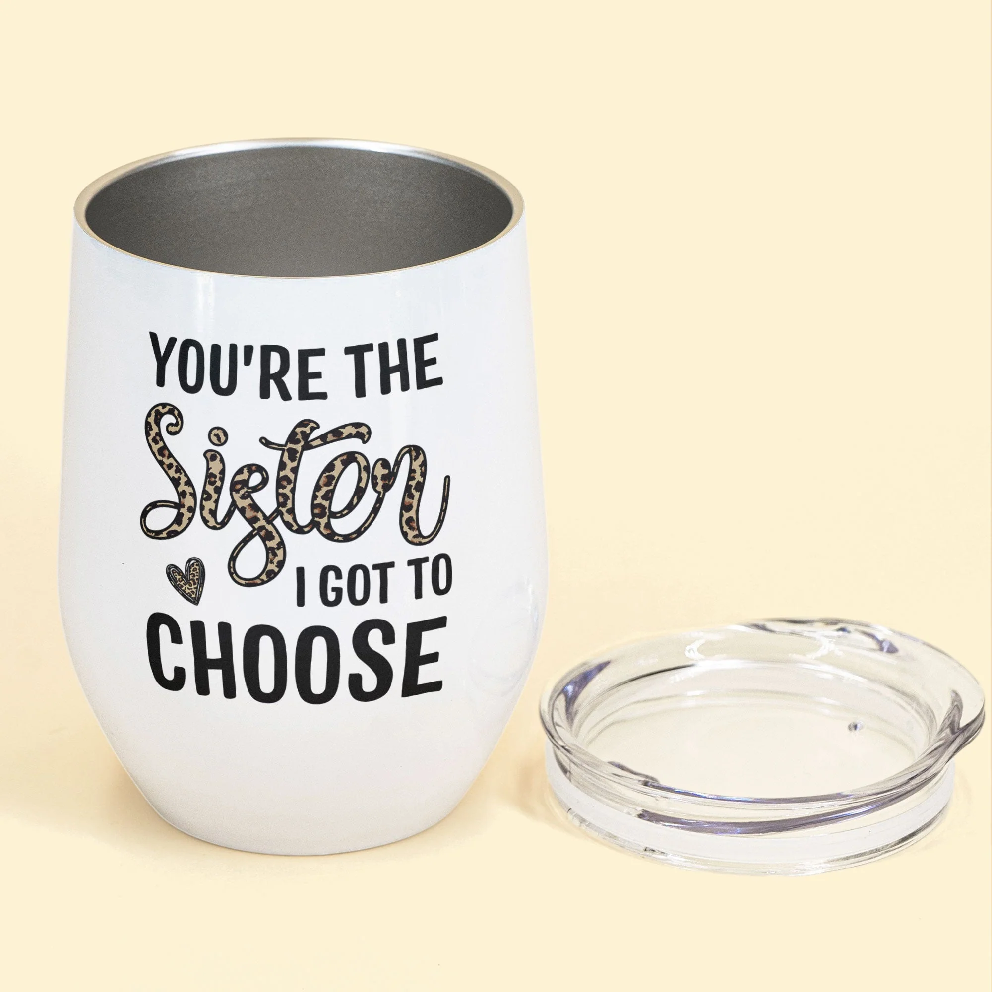 Soul Sister You Are The Sister I Got To Choose - Personalized Wine Tumbler - Birthday Gift For Friend, Bestie, Bff - Image 2