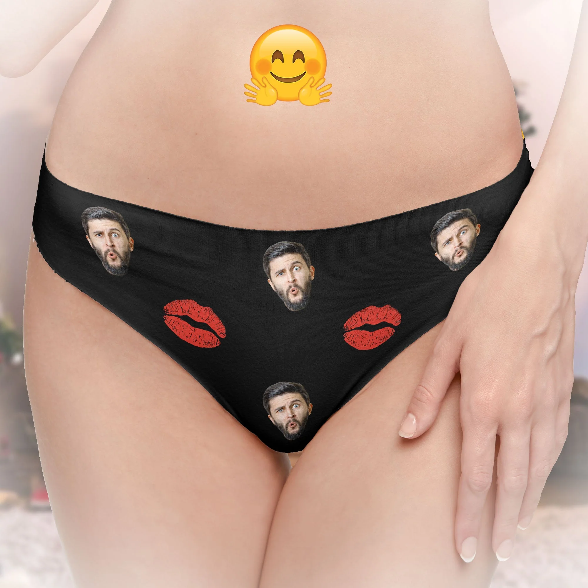 Spank Me Trust Me I Deserve It Naughty - Personalized Photo Women's Low-Waisted Brief - Image 4