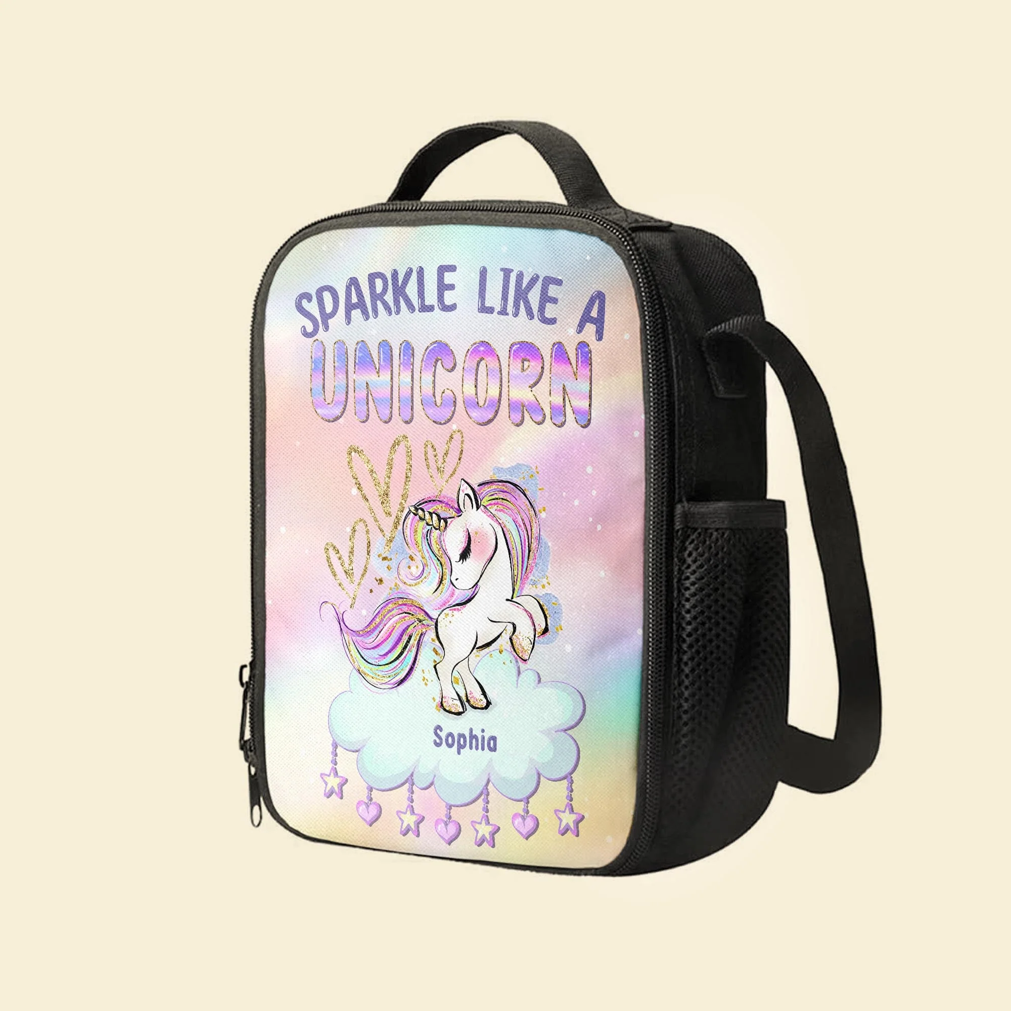 Sparkle Like A Unicorn - Personalized Lunch Bag - Birthday, Back To School Gift For Kids, Son, Daughter, Schoolkids, Student, Encourage Gift - Image 2