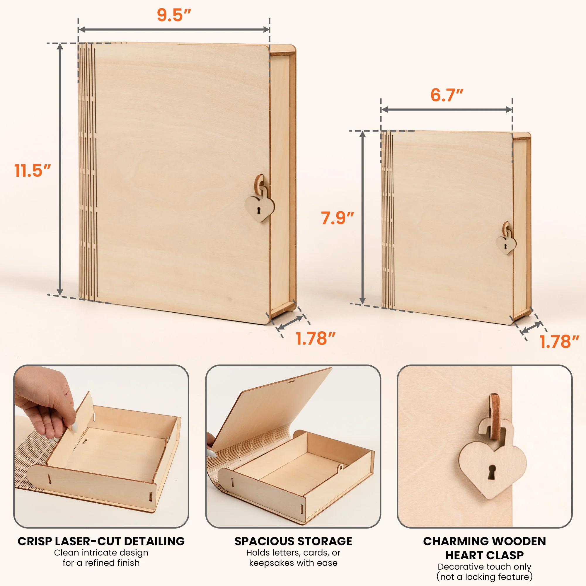 Special Memories & Keepsakes Of Grandma - Personalized Wooden Book Box - Image 7