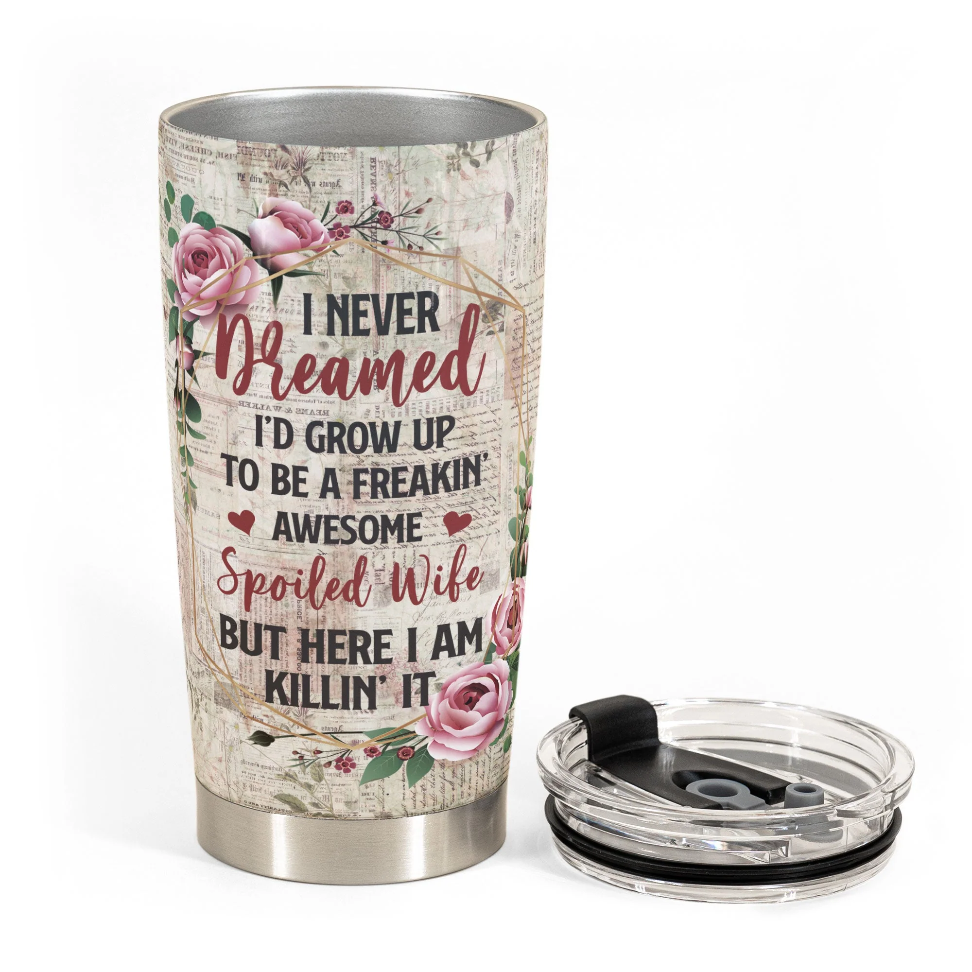 Spoiled Wife - Personalized Tumbler Cup - Valentine's Day, Birthday Gift For Wife - Image 4