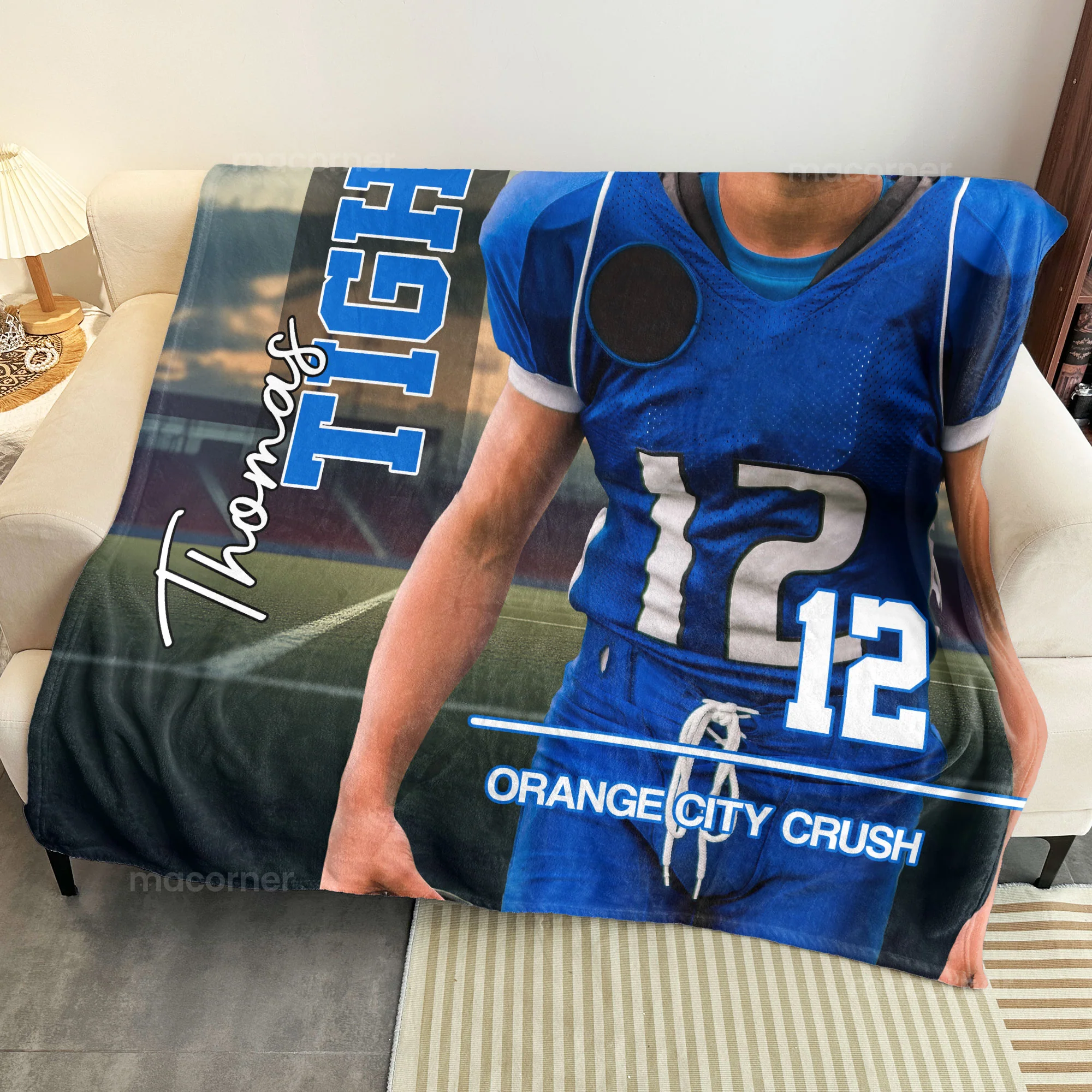 Sport Lovers - Basketball, Football, Baseball, Soccer, Softball Boy, Girls - Personalized Photo Blanket - Image 5