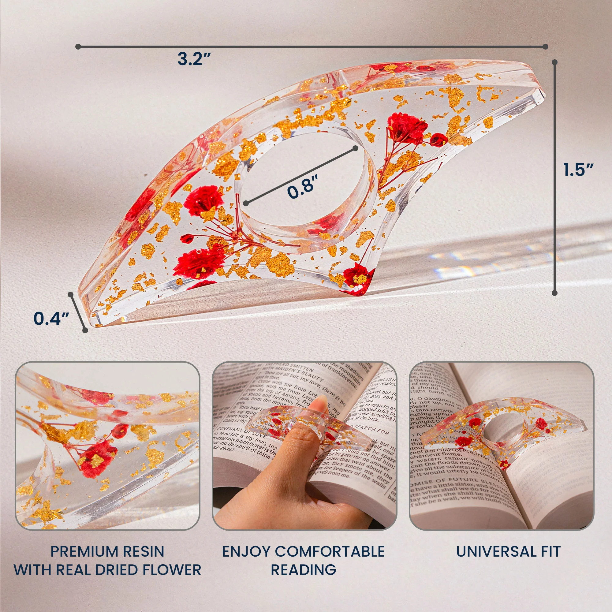 Spread Those Pages - Personalized Resin Book Page Holder - Image 6