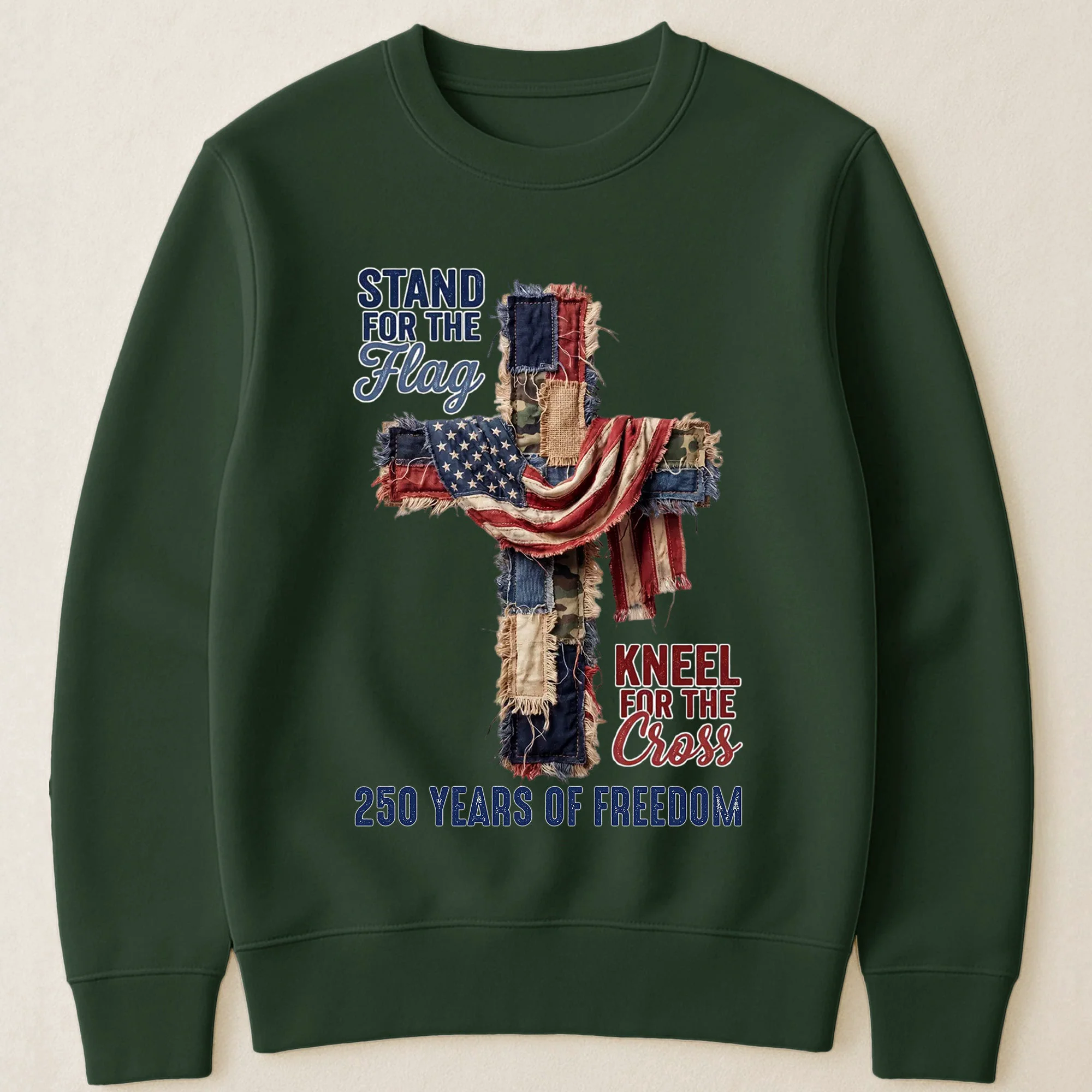 Stand For The Flag Kneel For The Cross - Shirt - Image 12