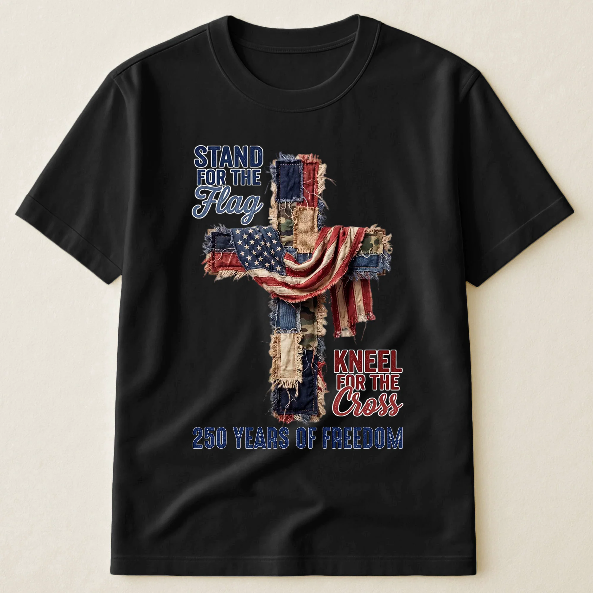Stand For The Flag Kneel For The Cross - Shirt - Image 18