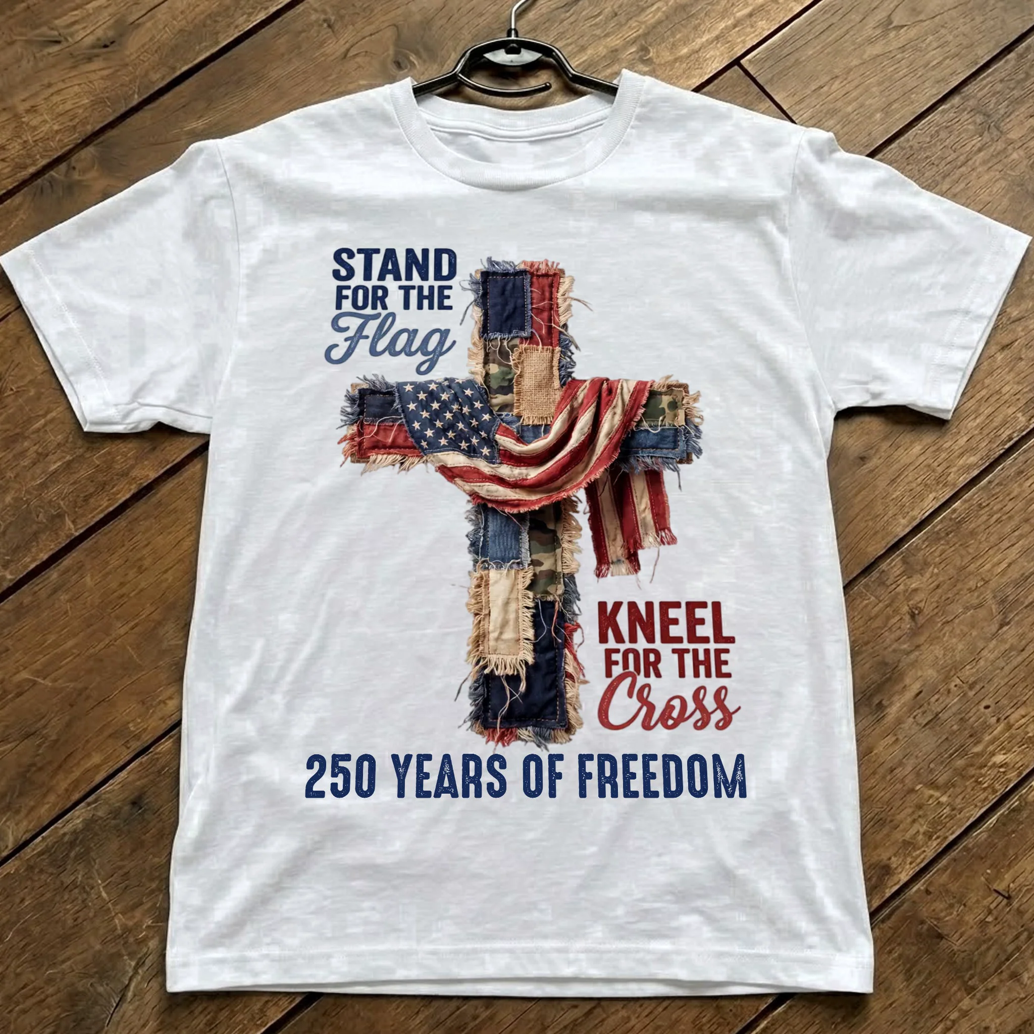 Stand For The Flag Kneel For The Cross - Shirt - Image 2