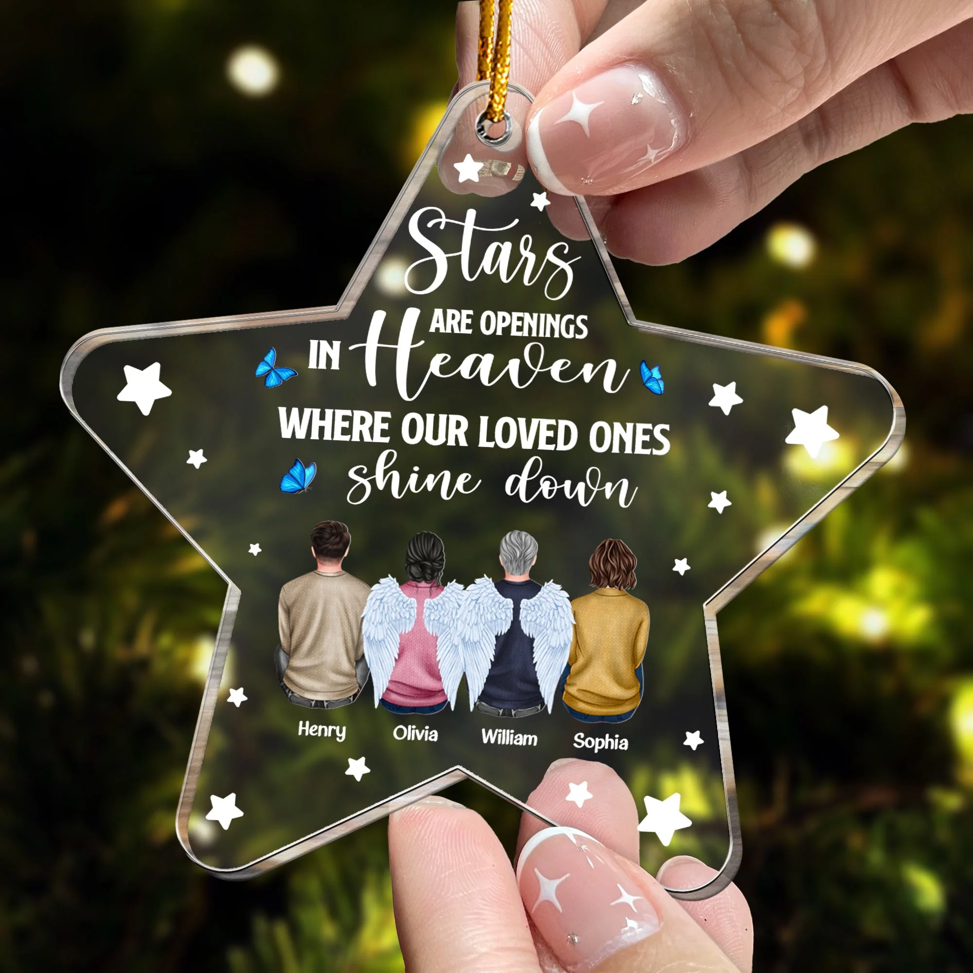 Stars Are Openings In Heaven - Personalized Acrylic Ornament - Image 2