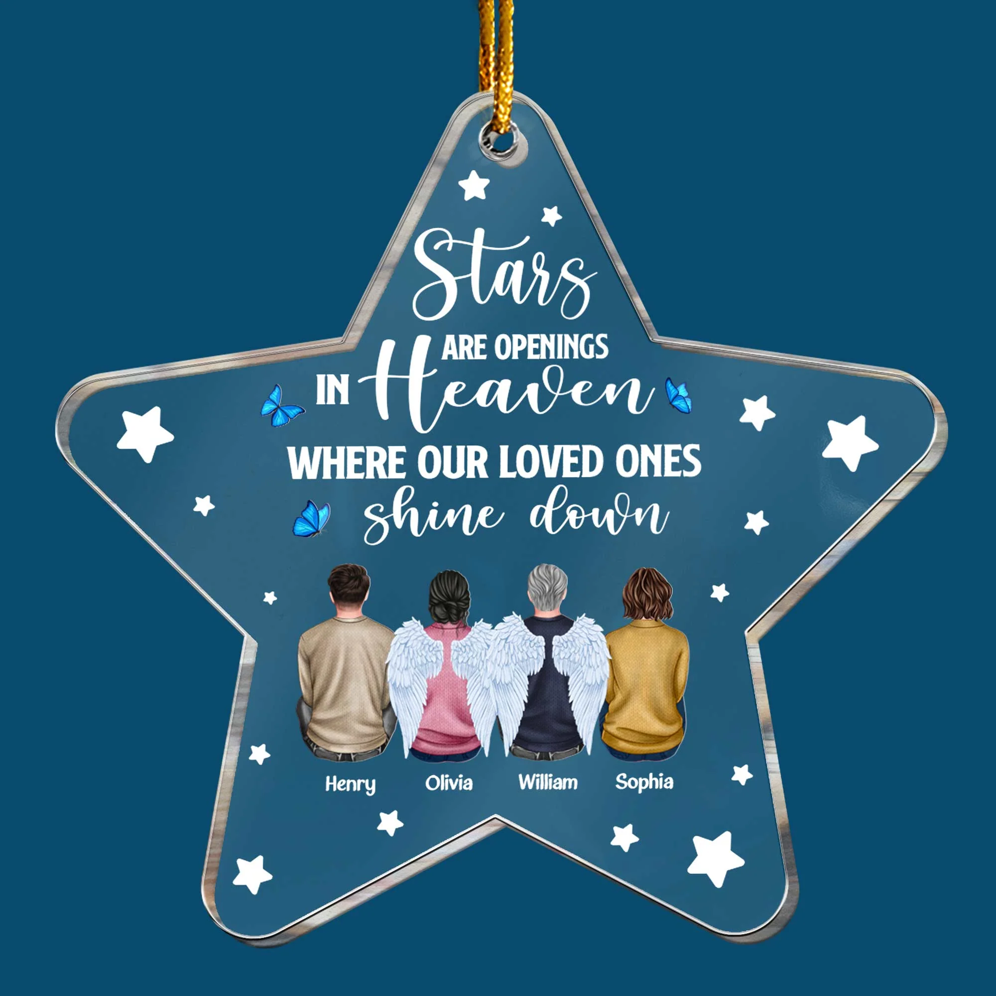 Stars Are Openings In Heaven - Personalized Acrylic Ornament - Image 3