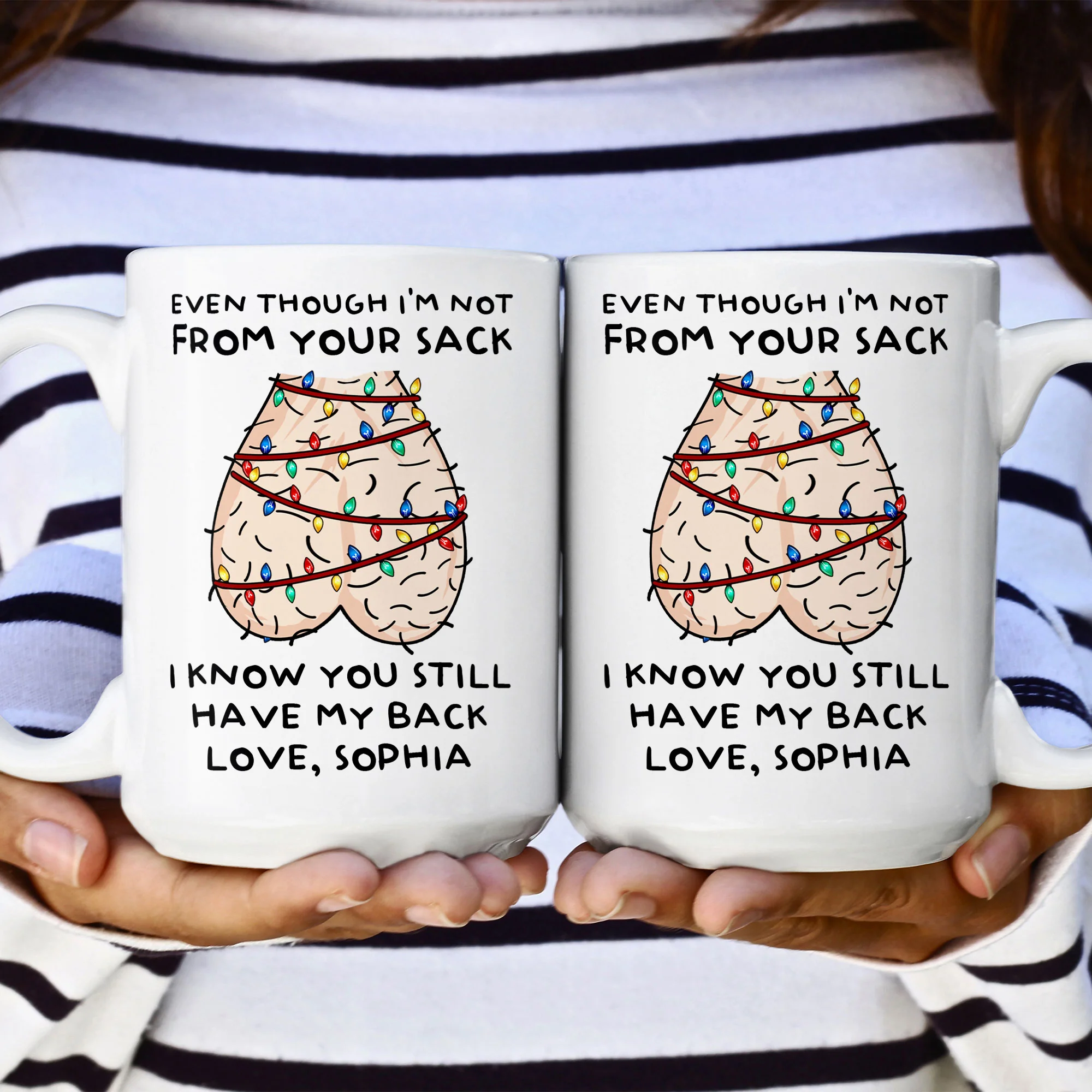 Still Have My Back Step Dad Gift Funny Mug - Personalized Mug - Image 4