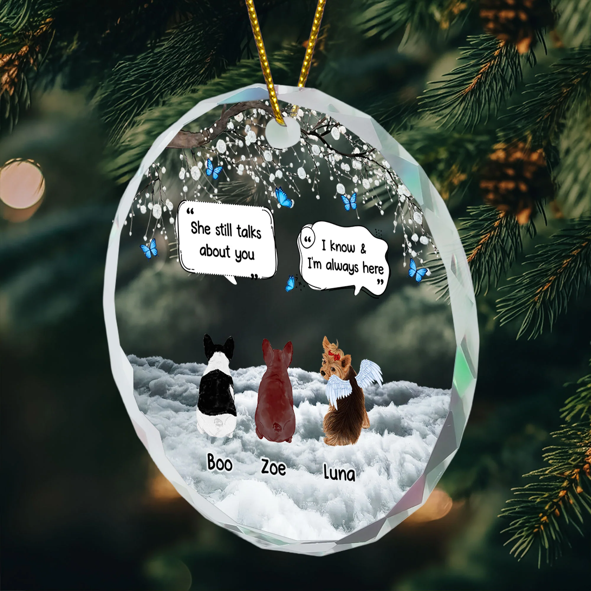 Still Talk About You - Personalized Glass Ornament - Image 5