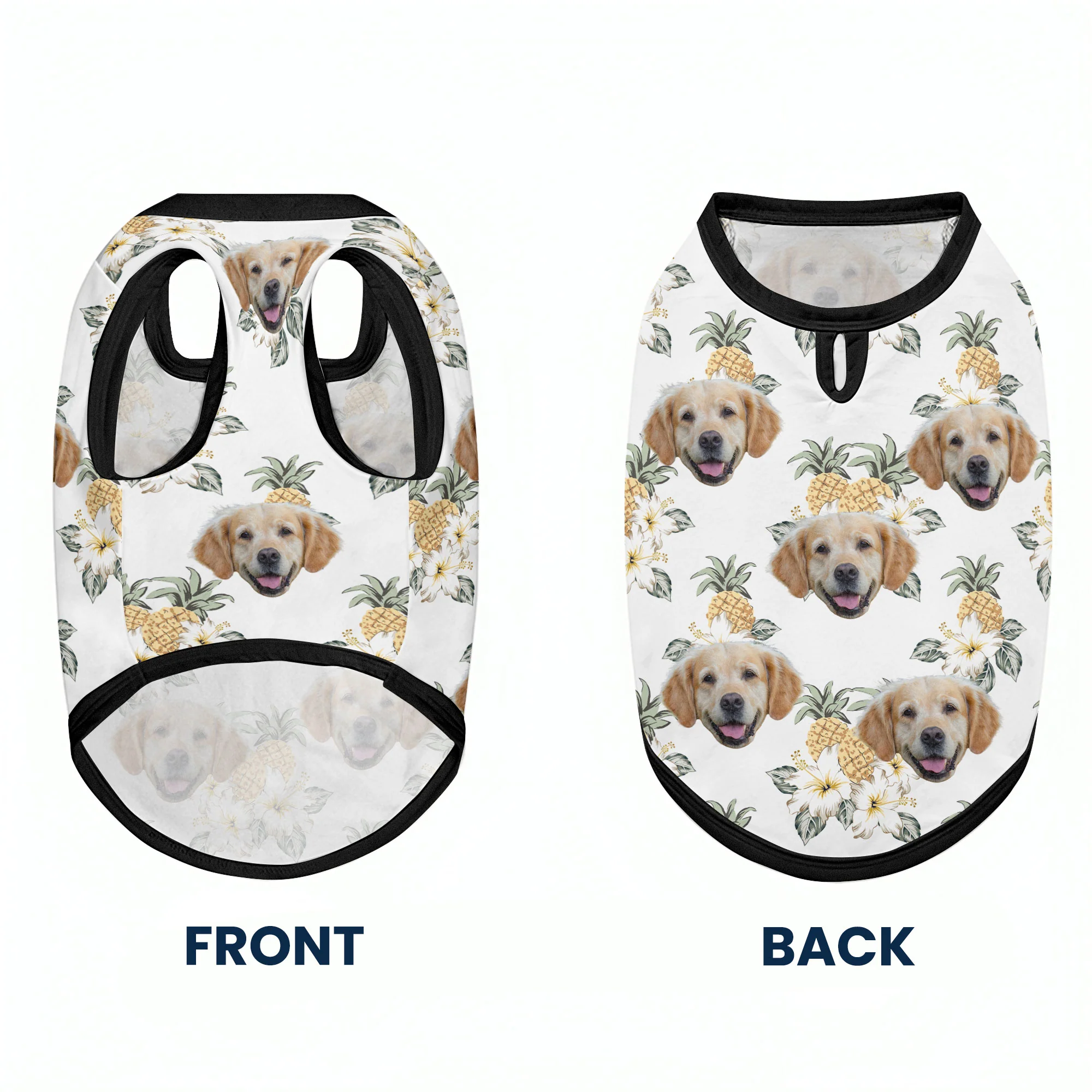 Summer Floral - Personalized Photo Dog Shirt - Image 2
