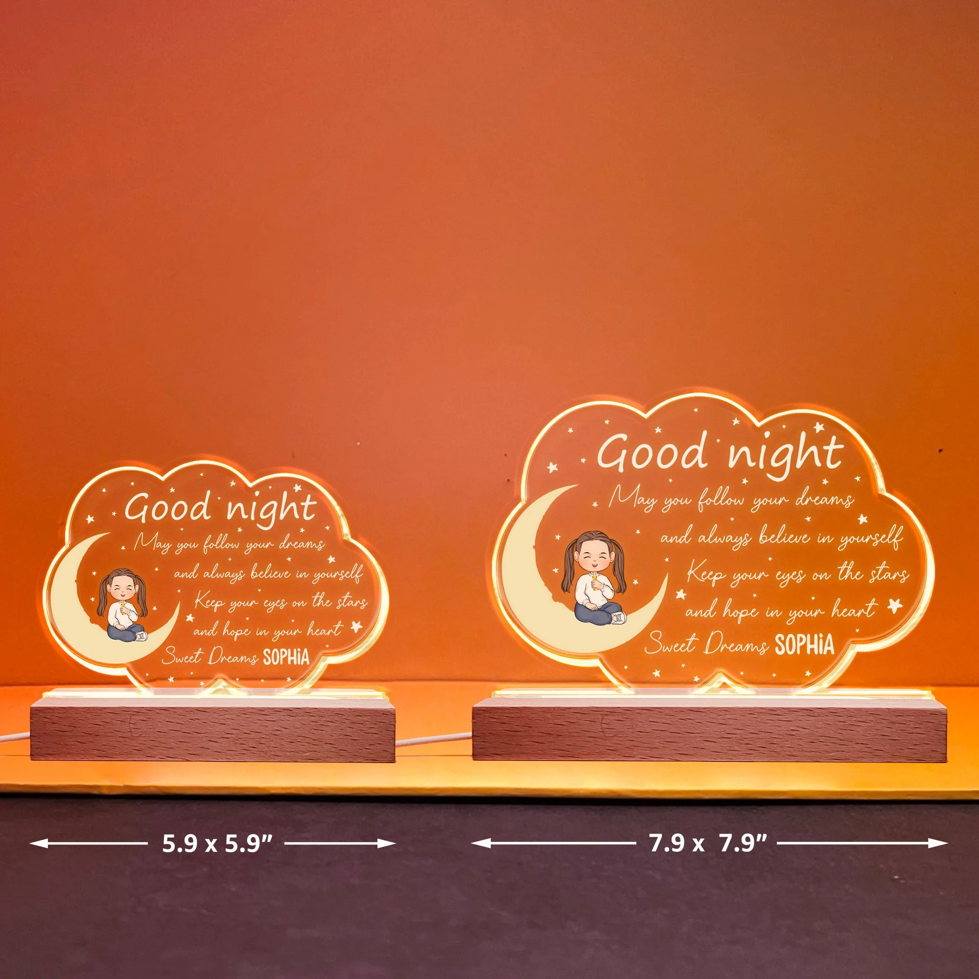 Sweet Dreams My Baby - Personalized LED Light