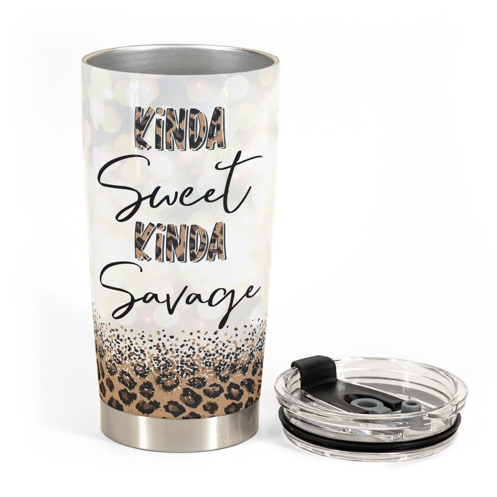 Sweet & Savage - Personalized Tumbler Cup - Birthday Gift Funny Gift For Girl, Black Girl, Black Woman - Image 2