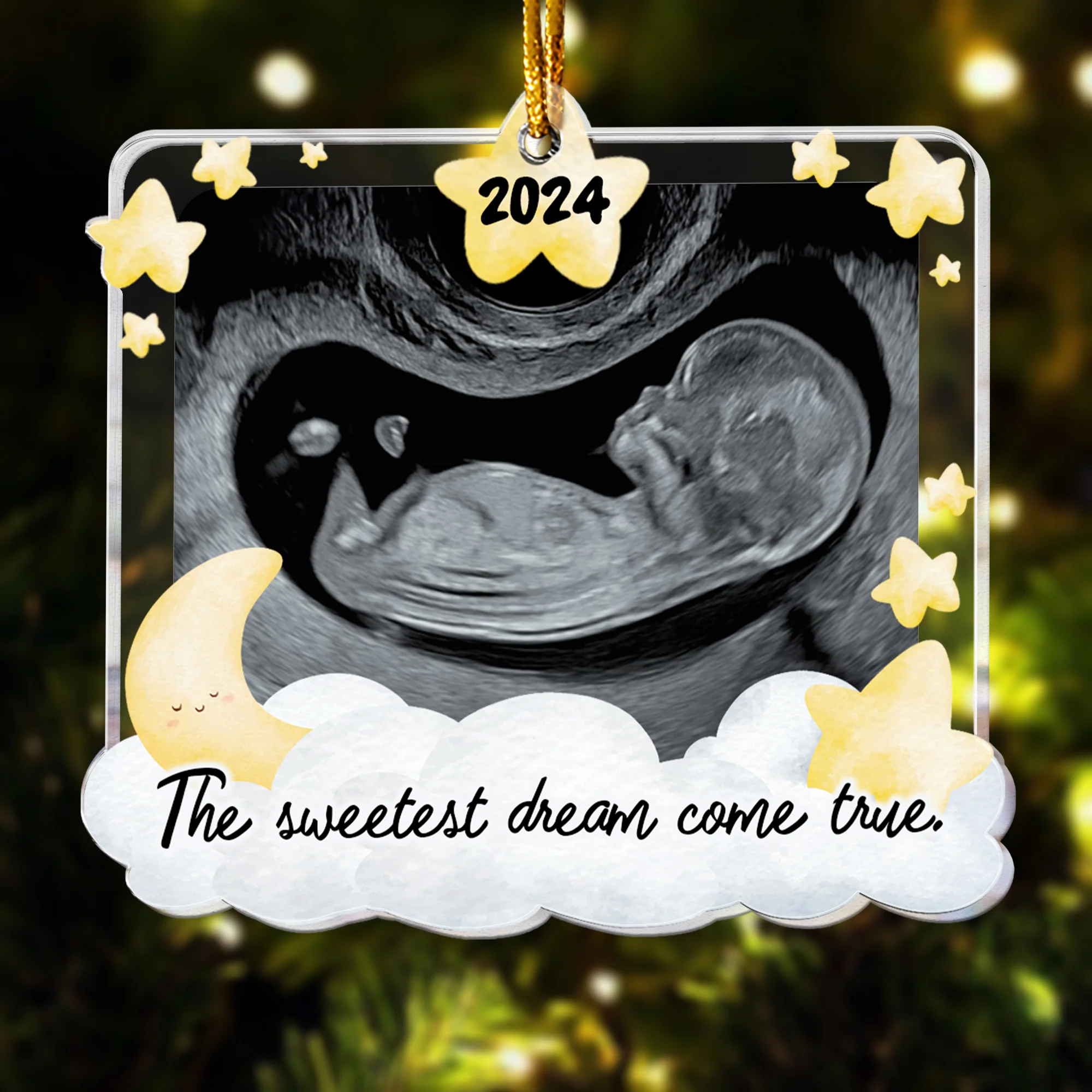 Sweetest Dream Come True - Personalized Acrylic Photo Ornament - Image 6