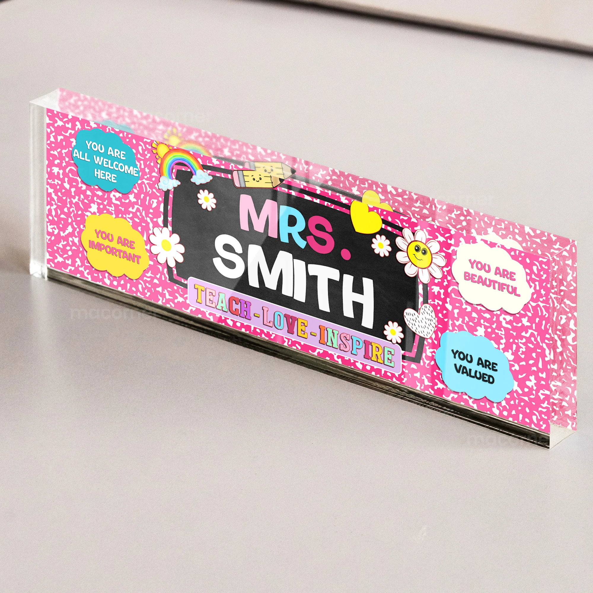 Teach Love Inspire - Personalized Name Plate - Image 2