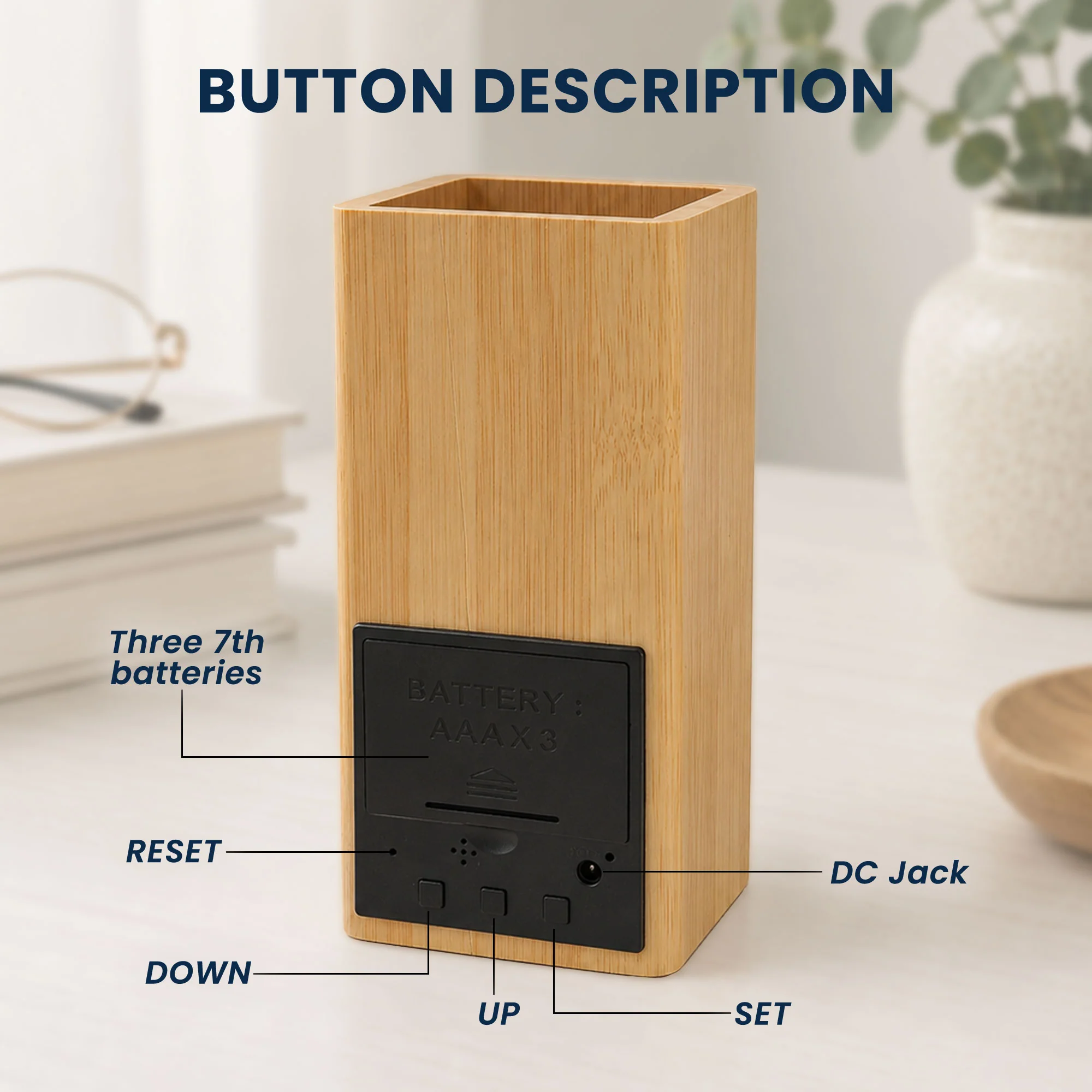 Teacher Appreciation Gift - Personalized Pen Holder With Clock - Image 5