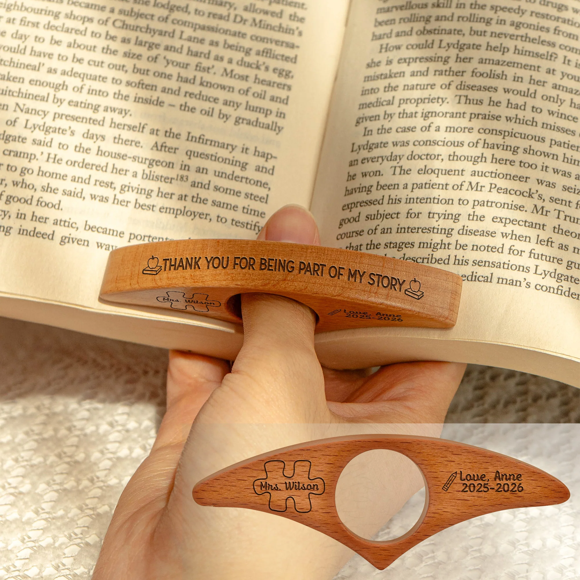 Teacher Custom Gift - Important Part Of My Story - Personalized Book Page Holder