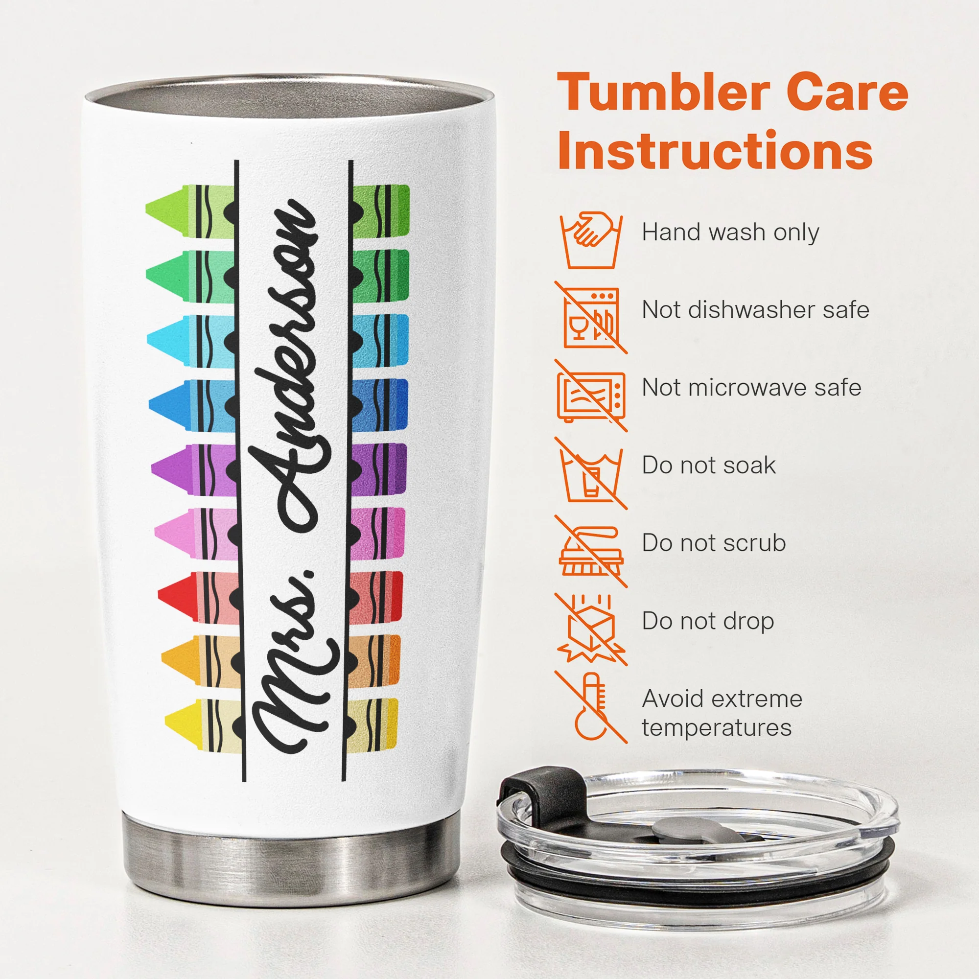 Teacher Custom Name Appreciation End Of Year Gift - Personalized Tumbler - Image 5