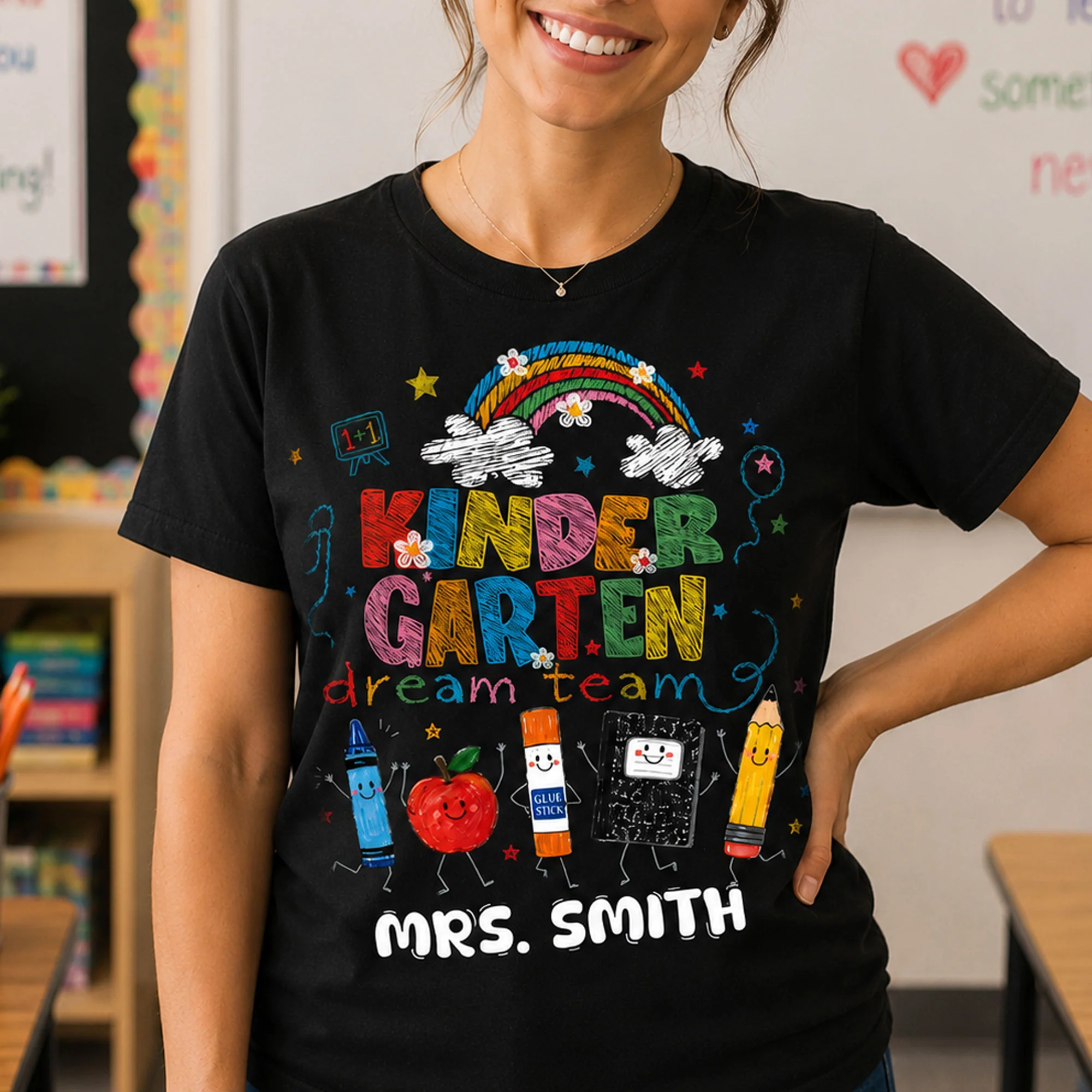 Teacher Dream Team Gift For Teacher Coworker - Personalized Shirt - Image 4