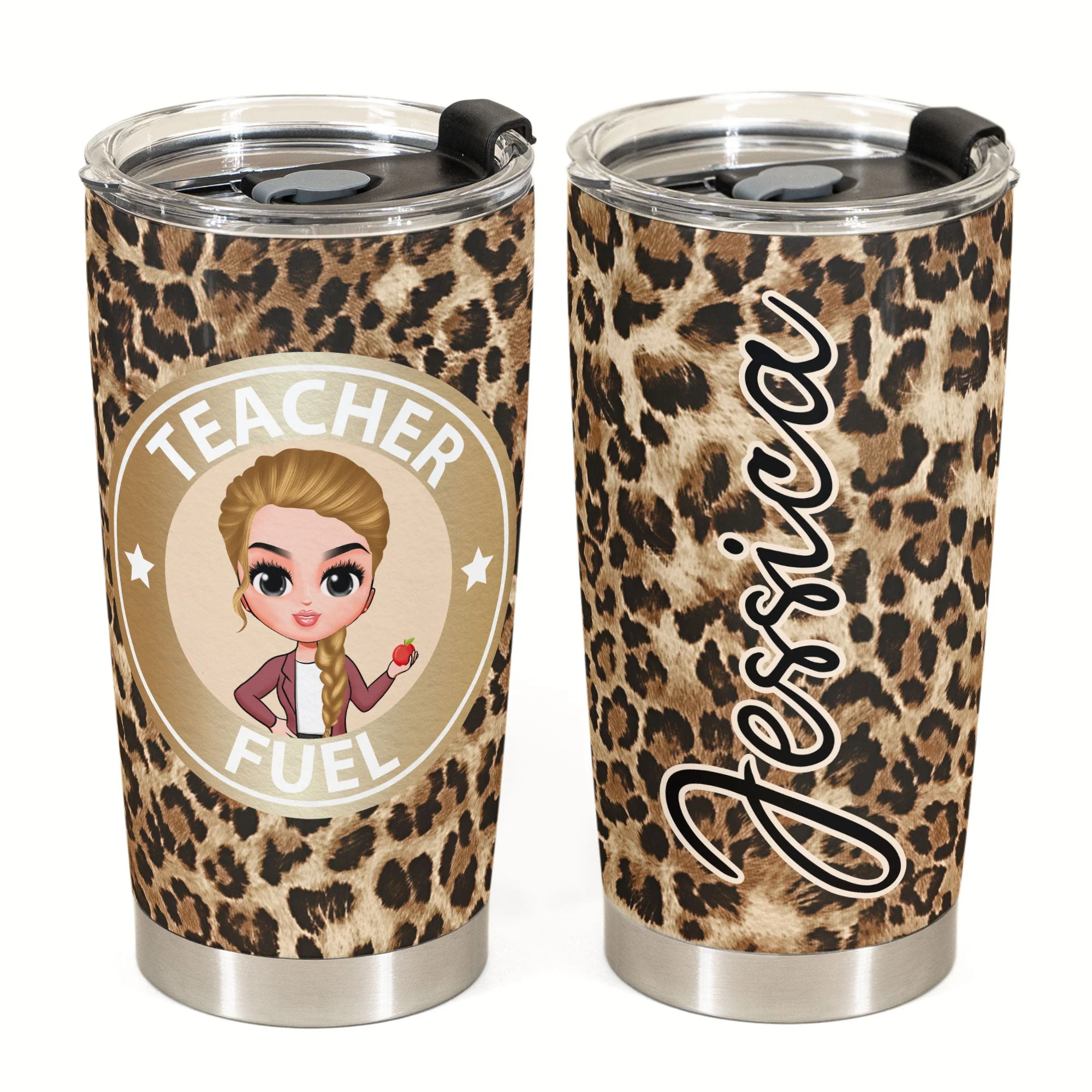 Teacher Fuel  - Personalized Tumbler Cup - Birthday Gift For Teachers - Image 2