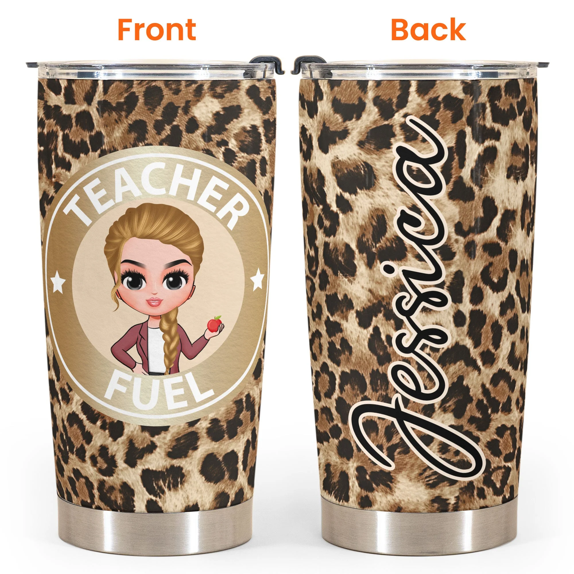 Teacher Fuel  - Personalized Tumbler Cup - Birthday Gift For Teachers - Image 4