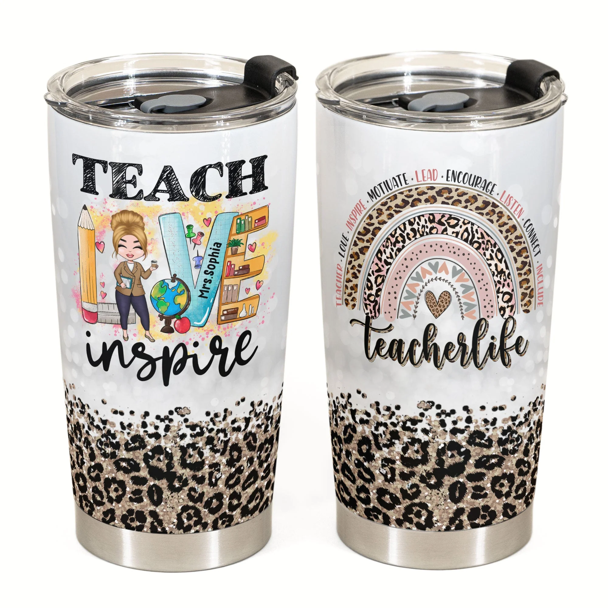 Teacher Life - Personalized Tumbler Cup - Birthday Gift For Teachers - Image 2