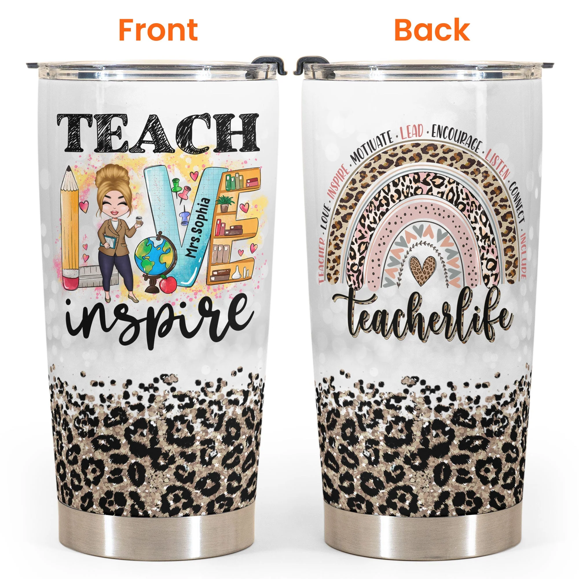 Teacher Life - Personalized Tumbler Cup - Birthday Gift For Teachers - Image 4