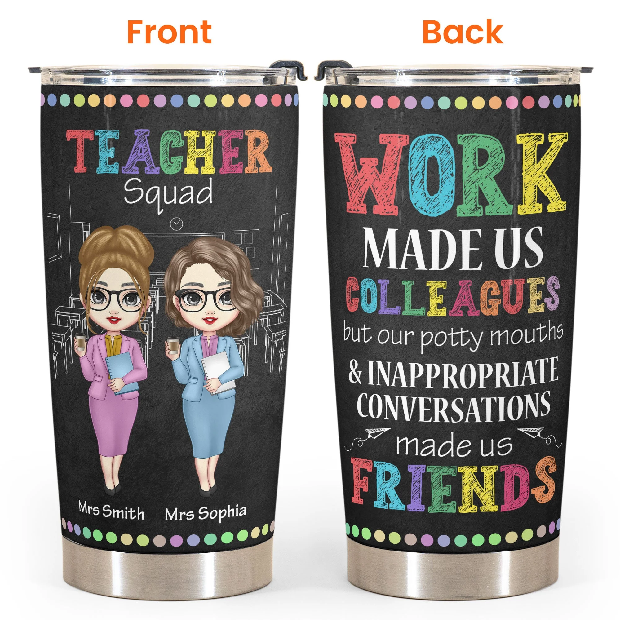 Teacher Squad - Personalized Tumbler Cup - Image 4
