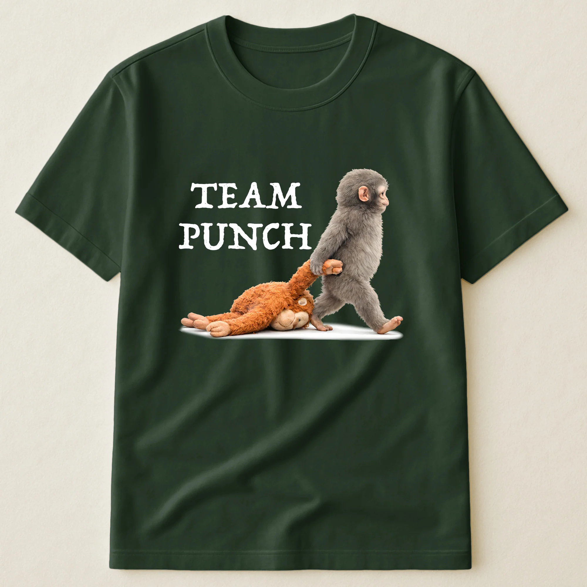 Team Punch Baby Monkey Punch - Support Animal, Peace Lovers - Shirt - Image 11